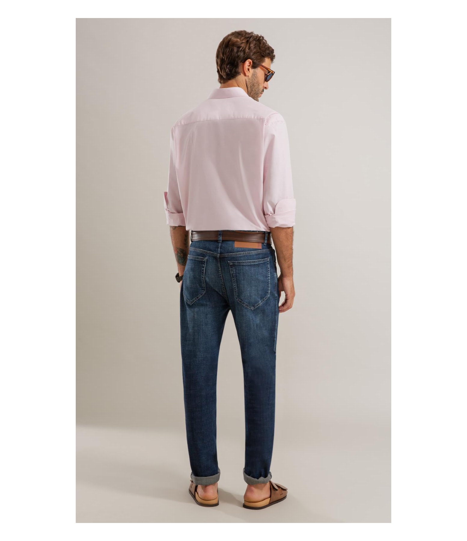 Camisa Fil a Fil Lucas Ml Rosa