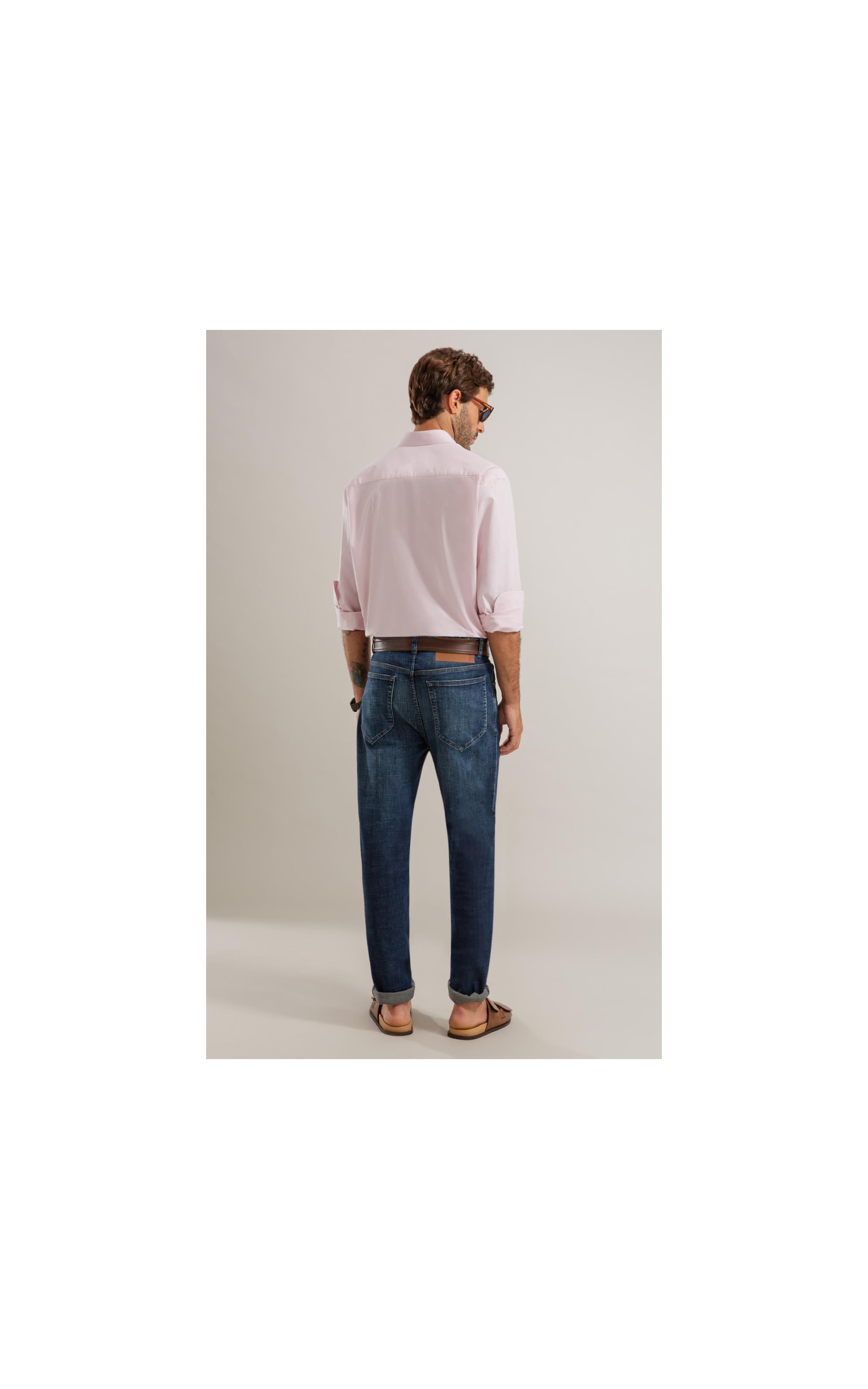 Camisa Fil a Fil Lucas Ml Rosa