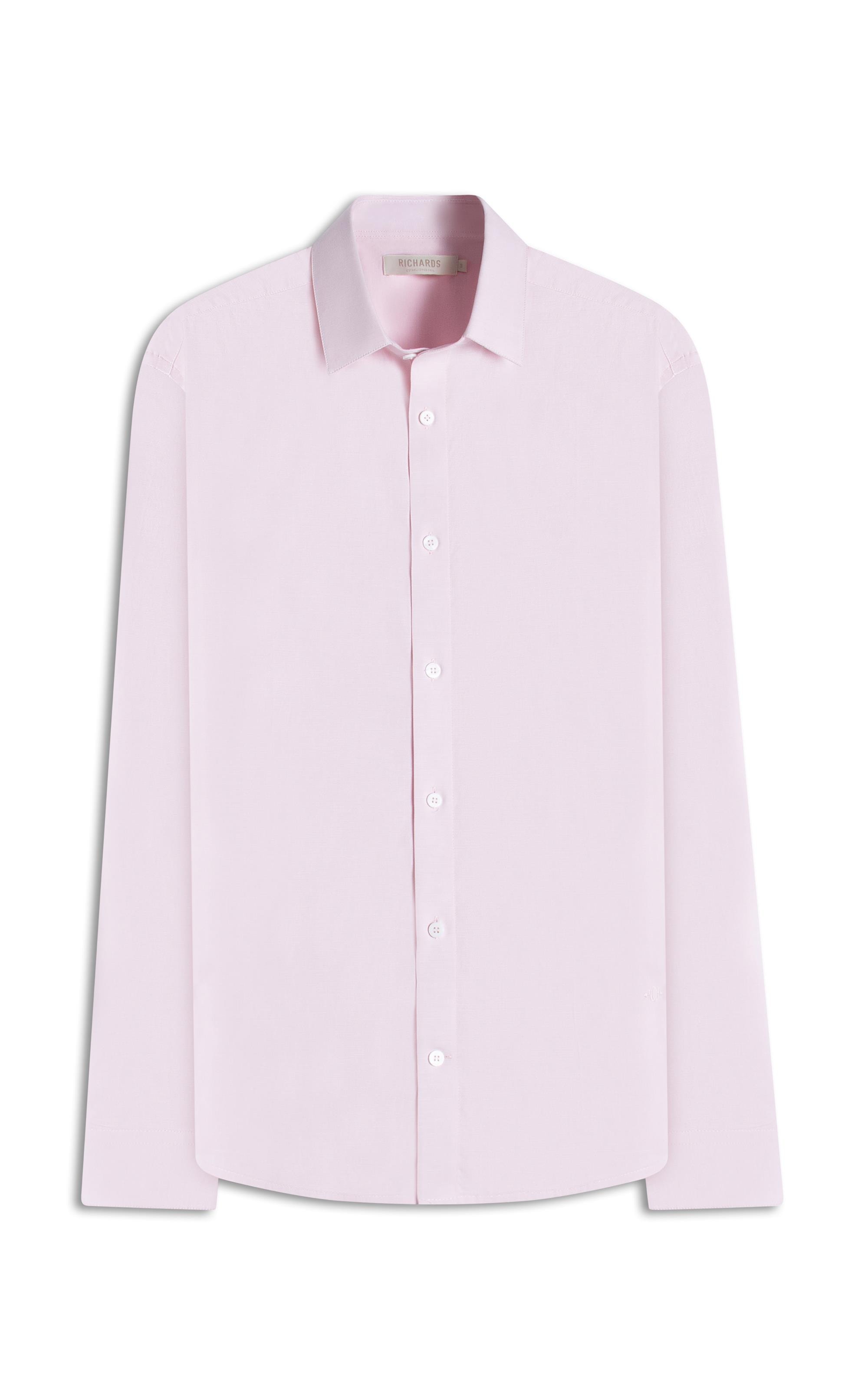 Camisa Fil a Fil Lucas Ml Rosa