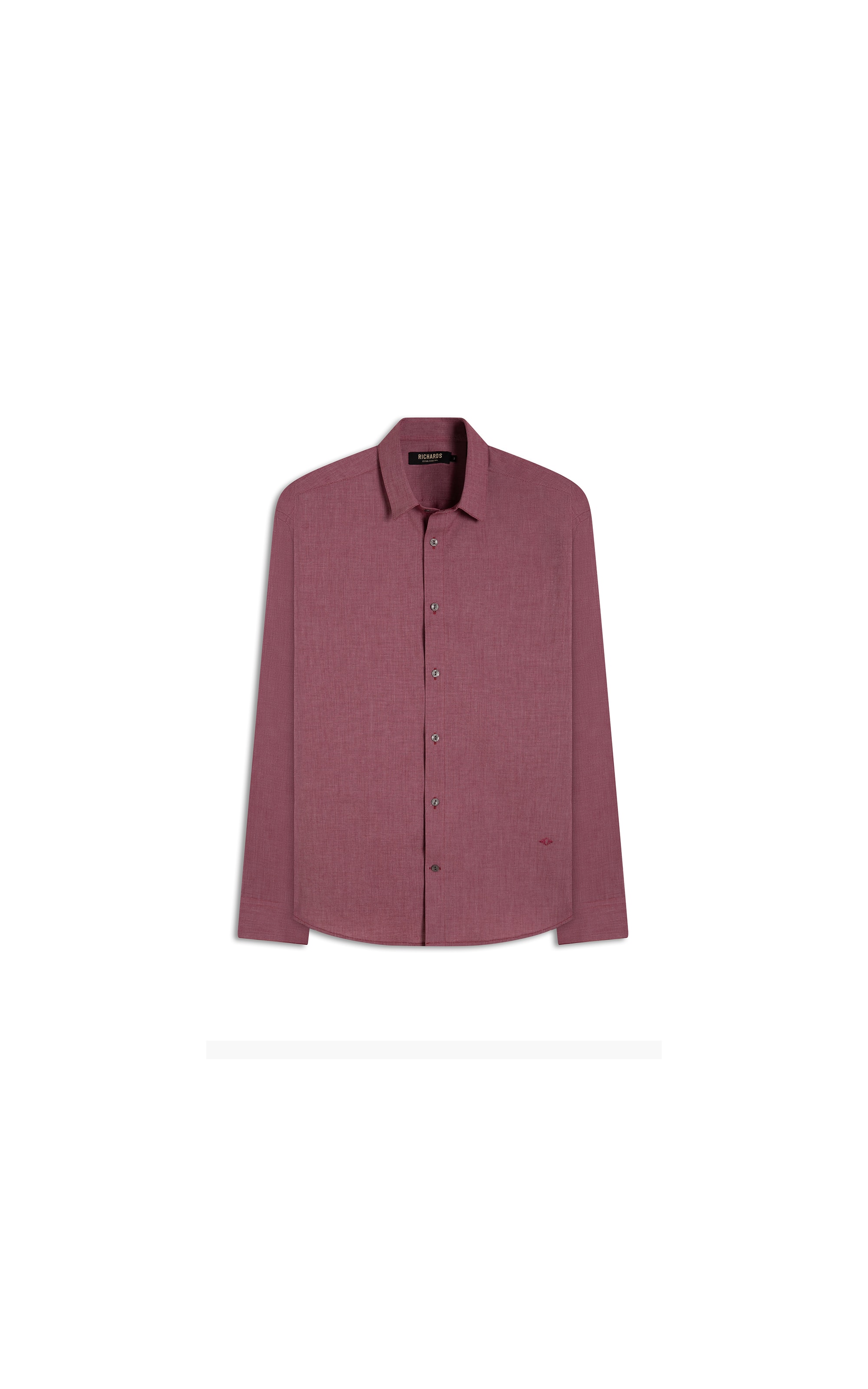 Camisa Fil a Fil Lucas Ml Vermelho