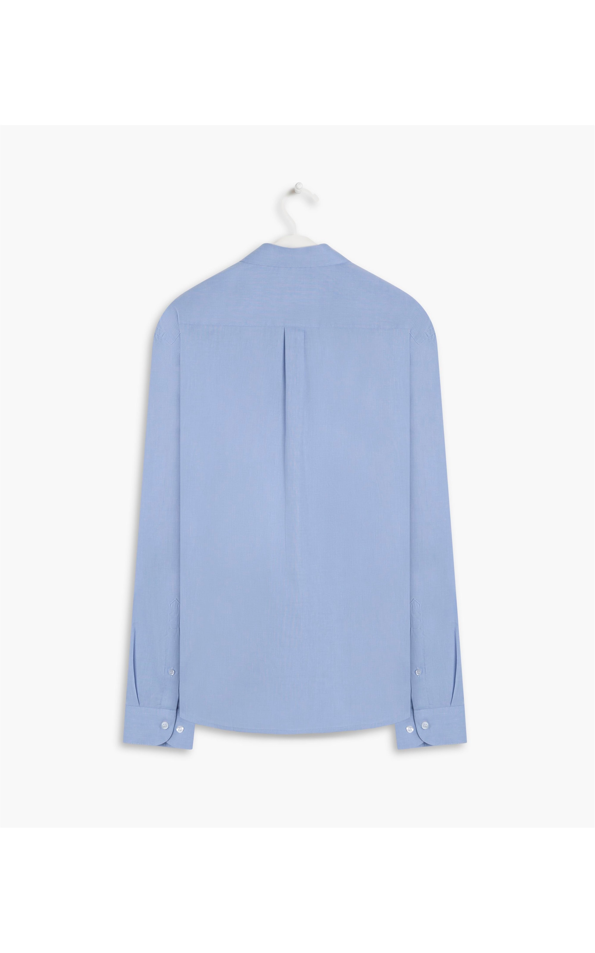 Camisa Fil a Fil Ml Azul Bic