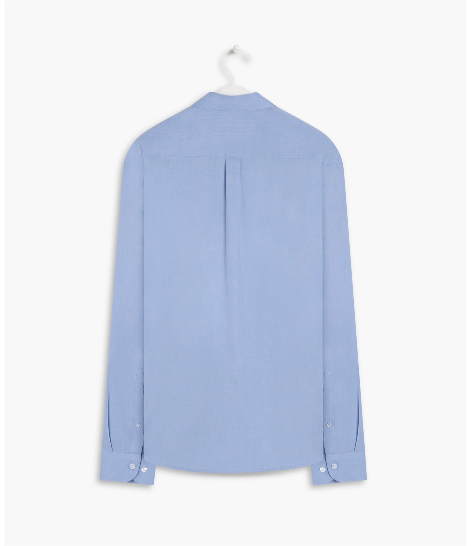Camisa Fil a Fil Ml Azul Bic