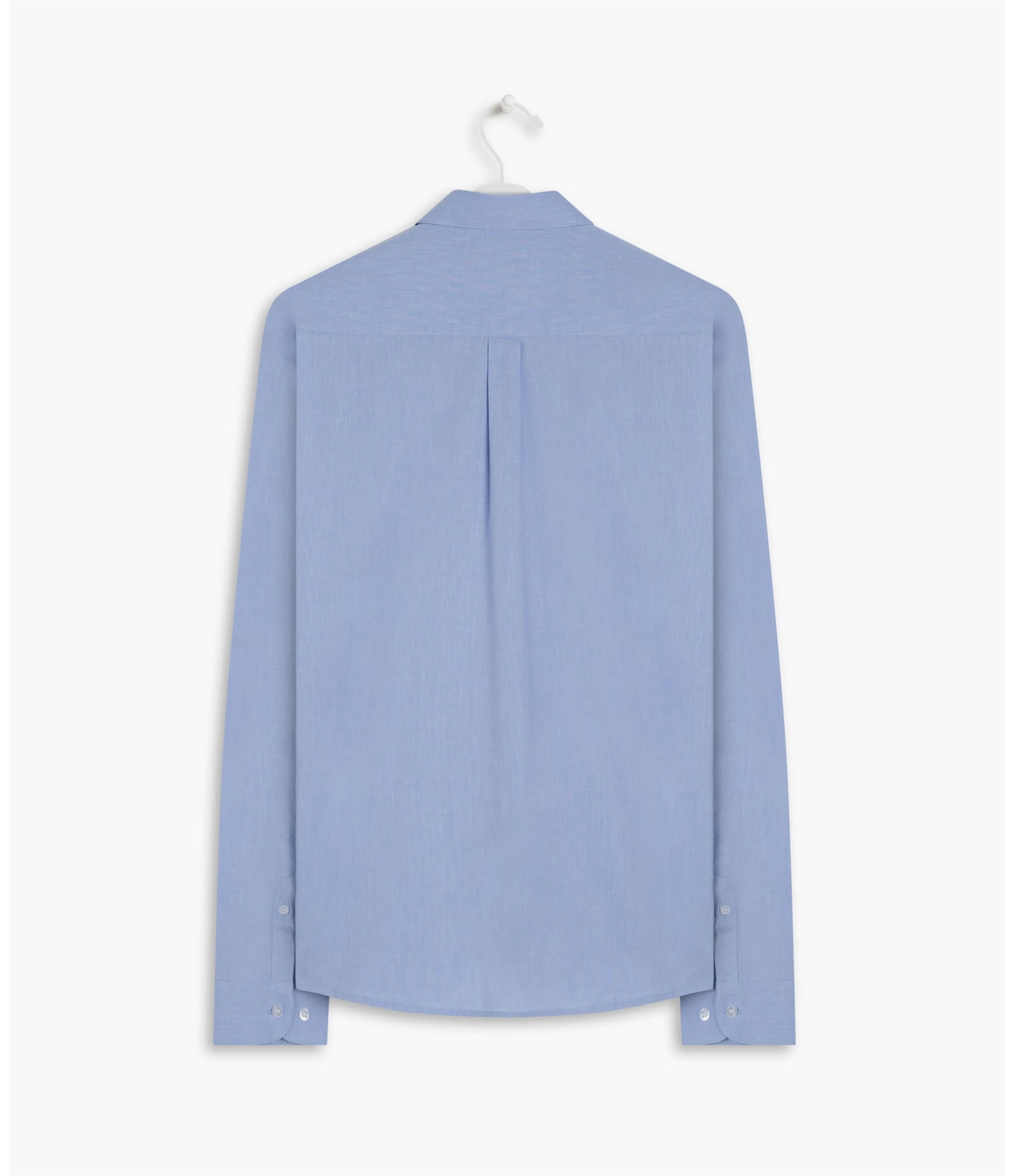 Camisa Fil a Fil Ml Azul Bic