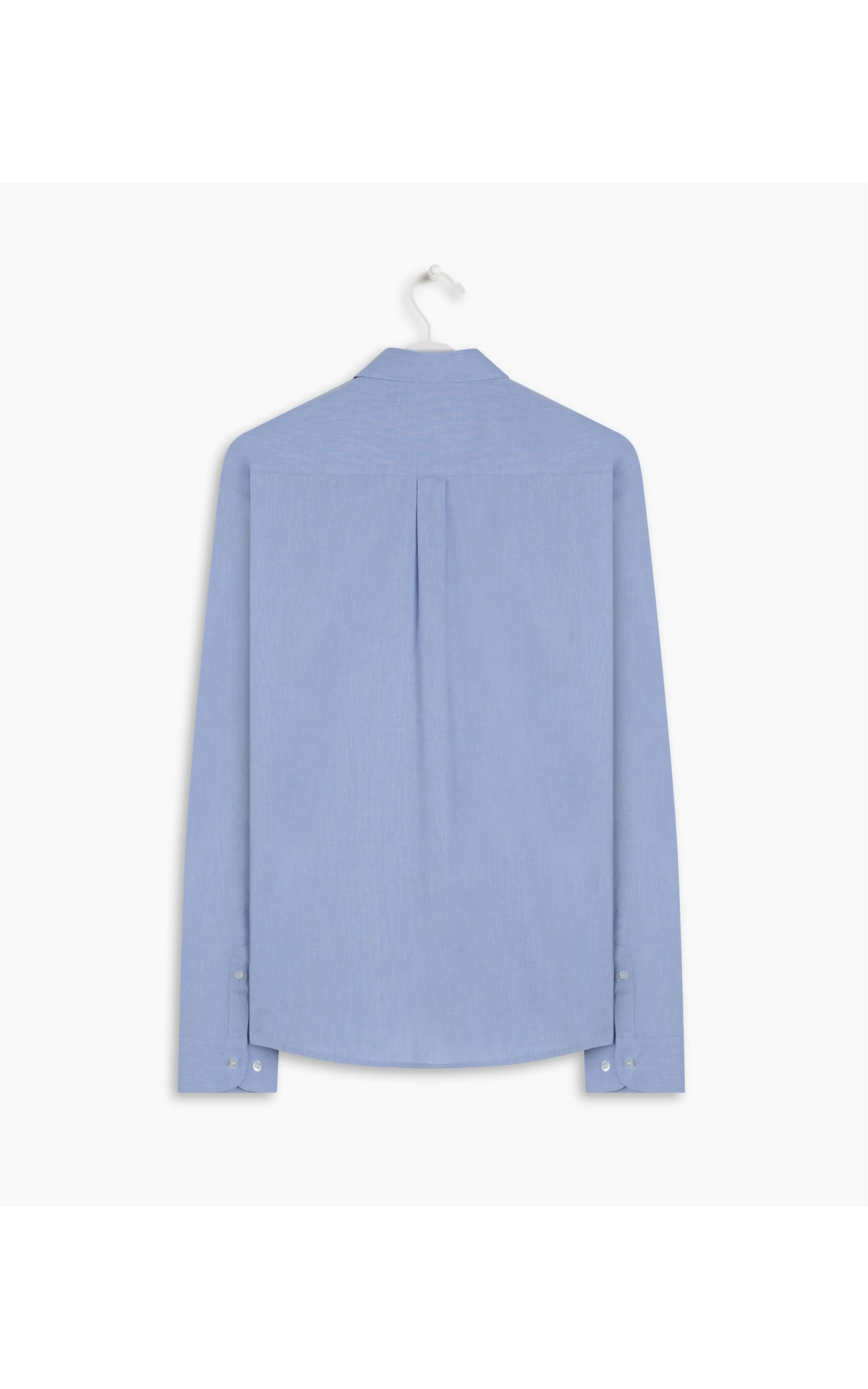Camisa Fil a Fil Ml Azul Bic