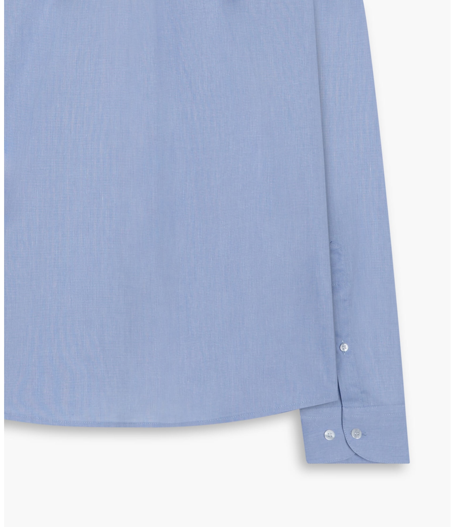 Camisa Fil a Fil Ml Azul Bic