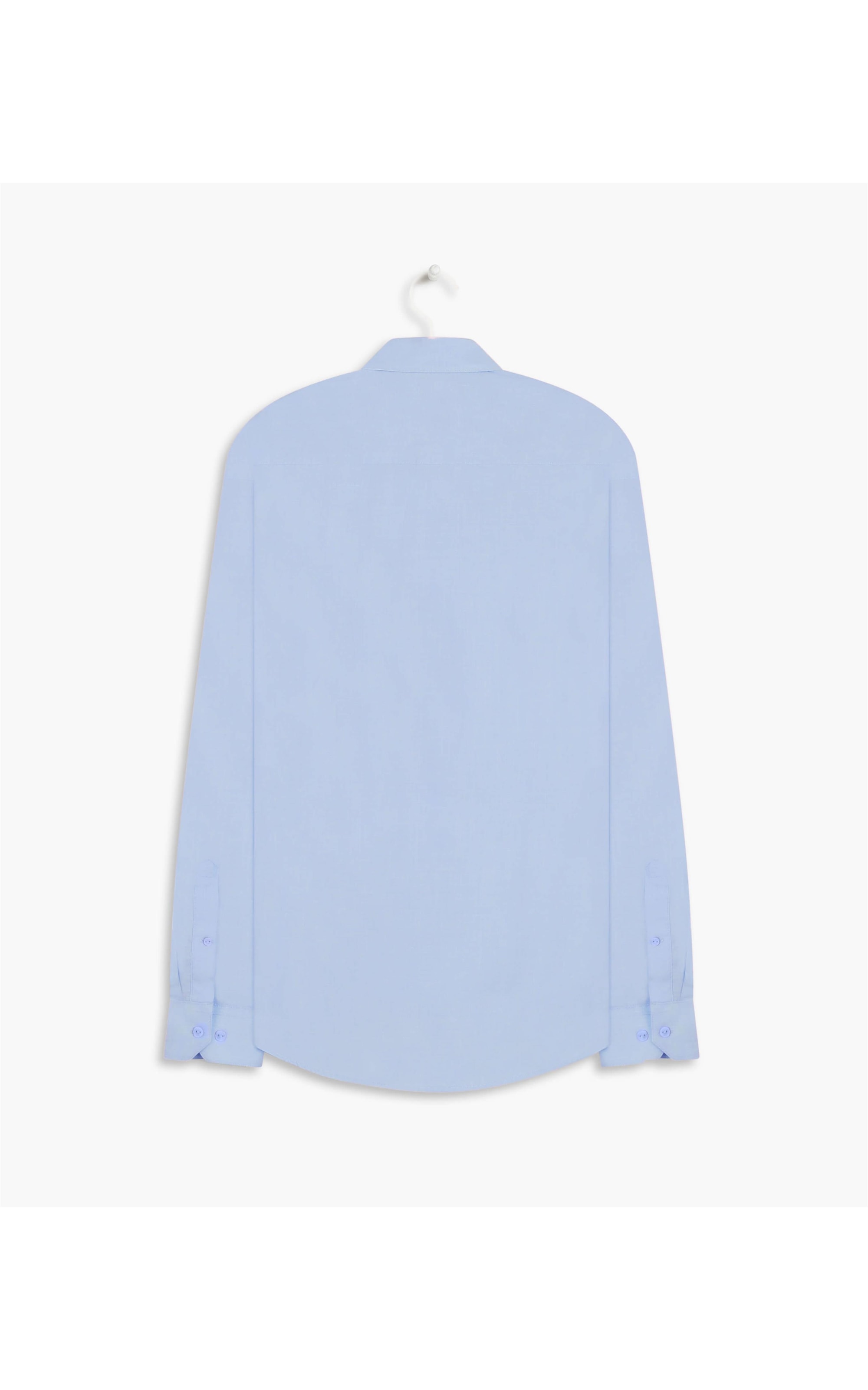 Camisa Fil a Fil Ml Azul Bic