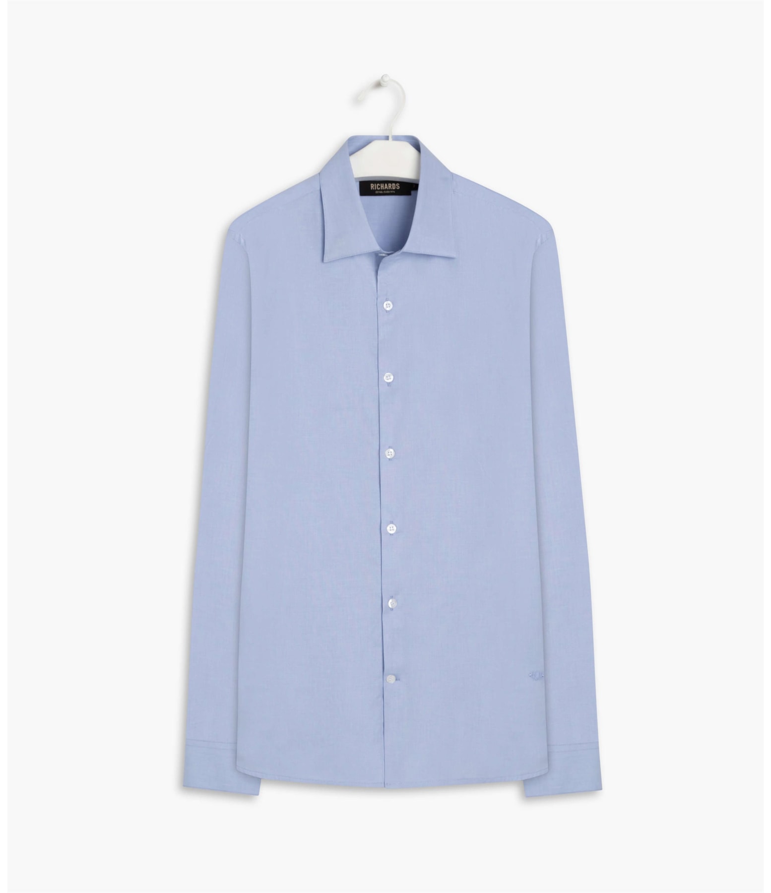 Camisa Fil a Fil Ml Azul Claro