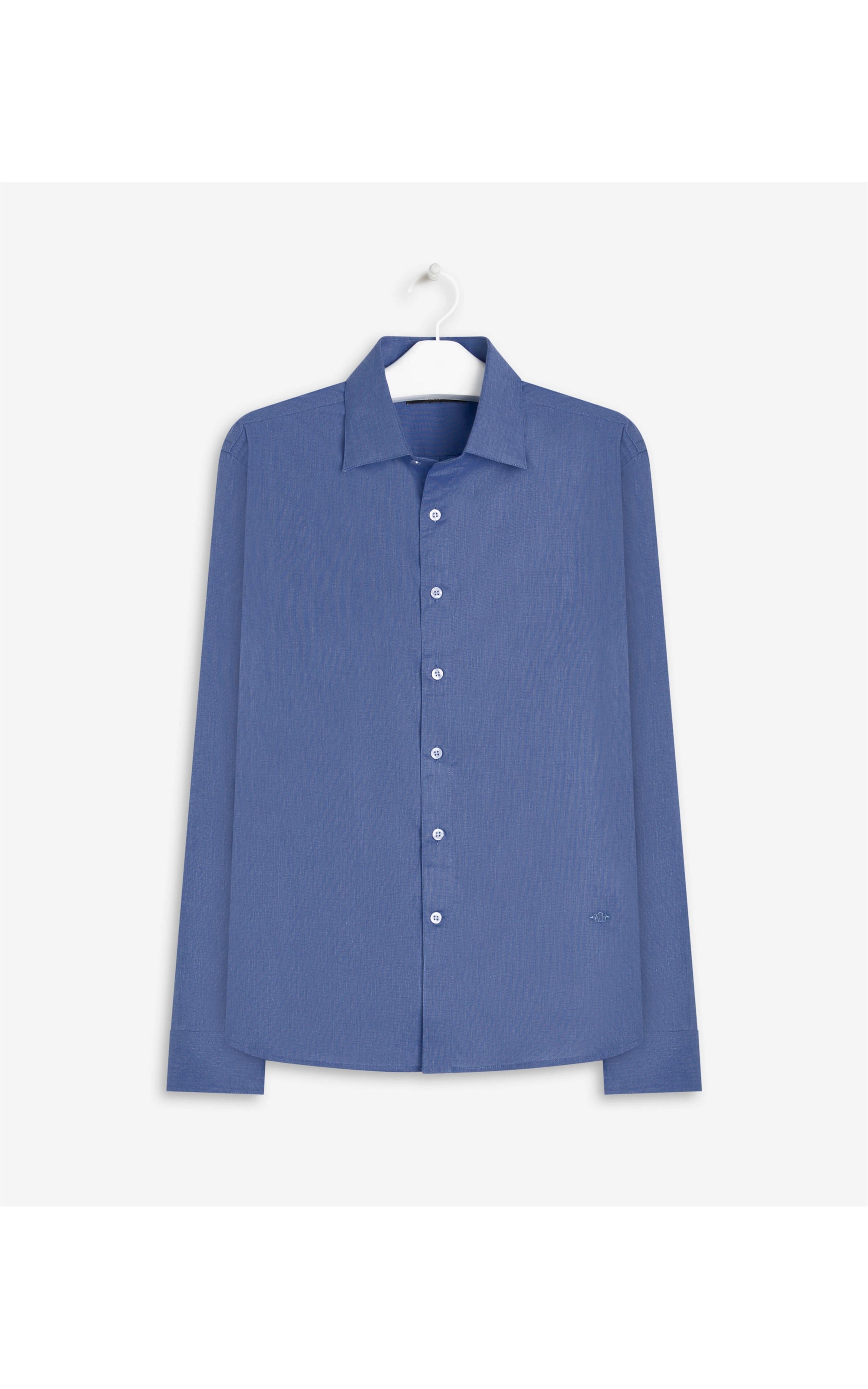 Camisa Fil a Fil Ml Azul Pervante