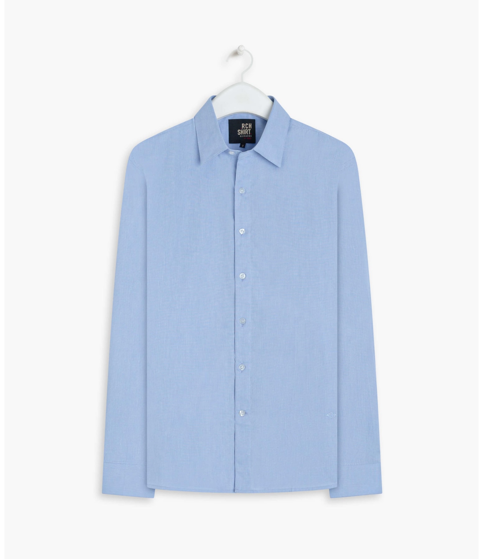 Camisa Fil a Fil Ml  Azul Seco