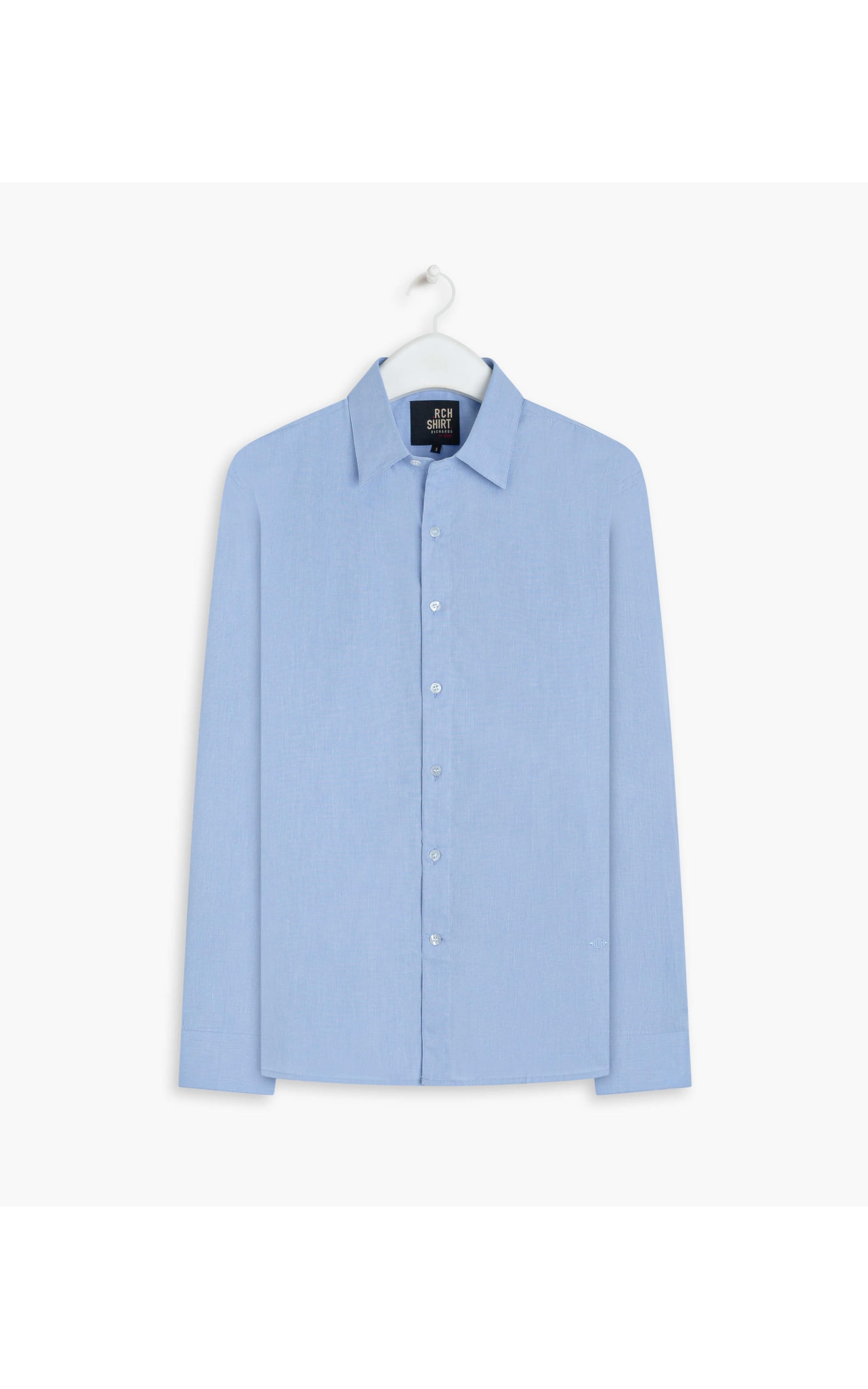 Camisa Fil a Fil Ml  Azul Seco