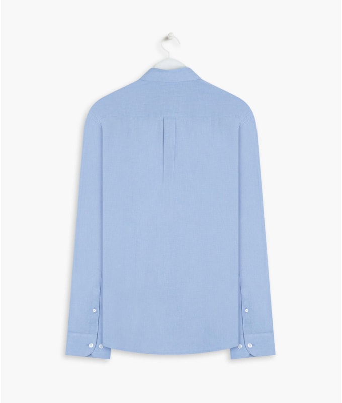 Camisa Fil a Fil Ml  Azul Seco