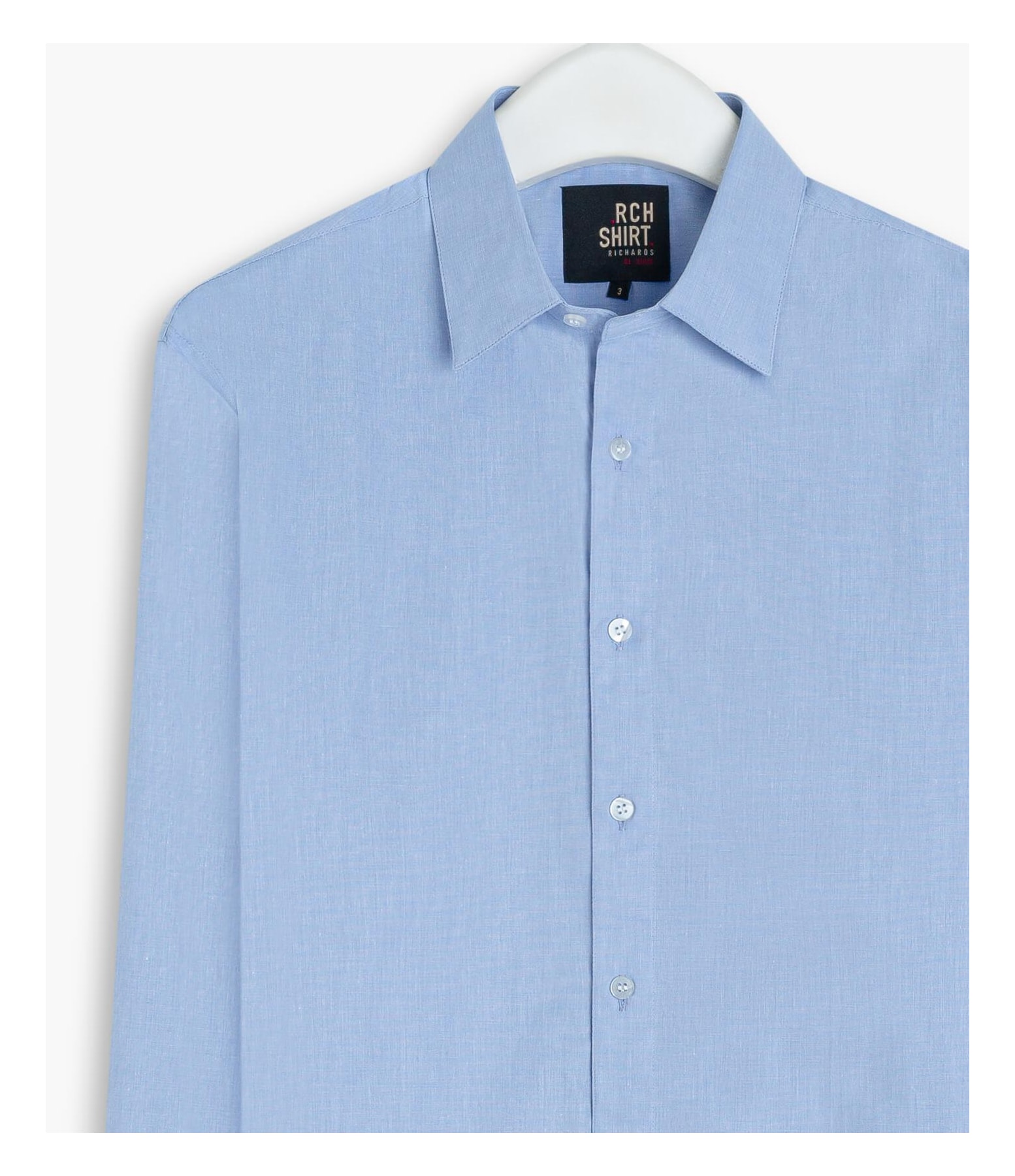 Camisa Fil a Fil Ml  Azul Seco