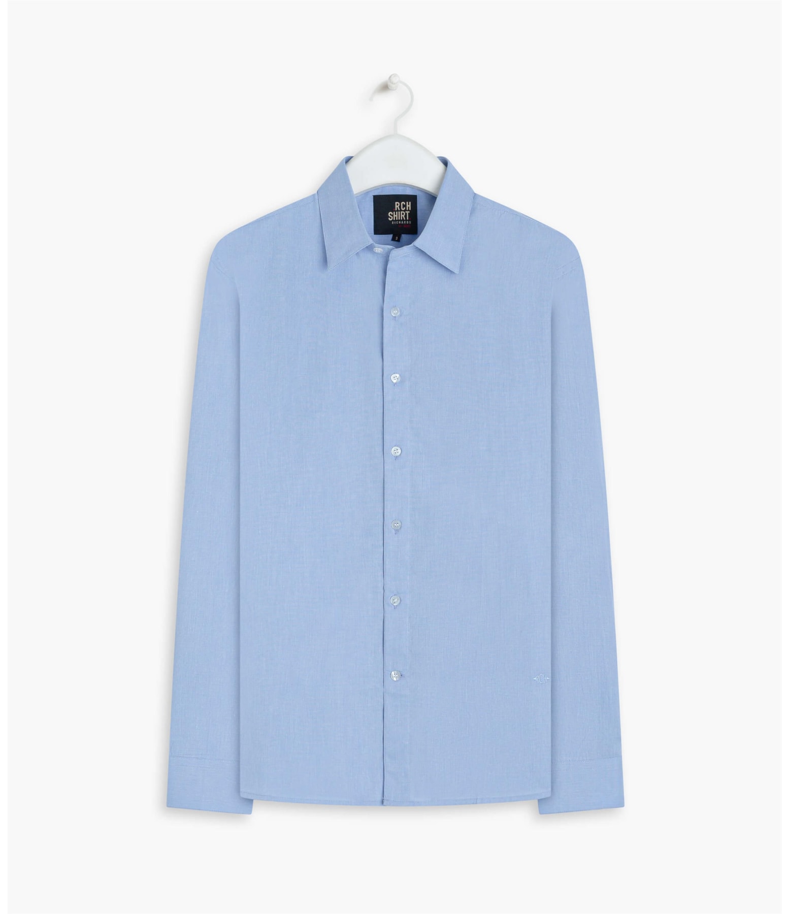 Camisa Fil a Fil Ml  Azul Seco