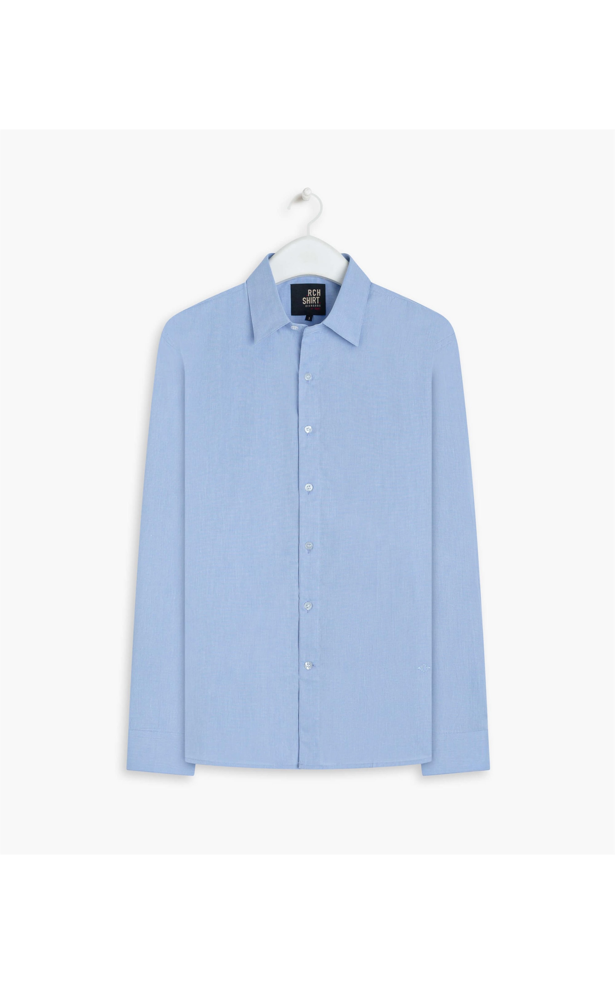 Camisa Fil a Fil Ml  Azul Seco