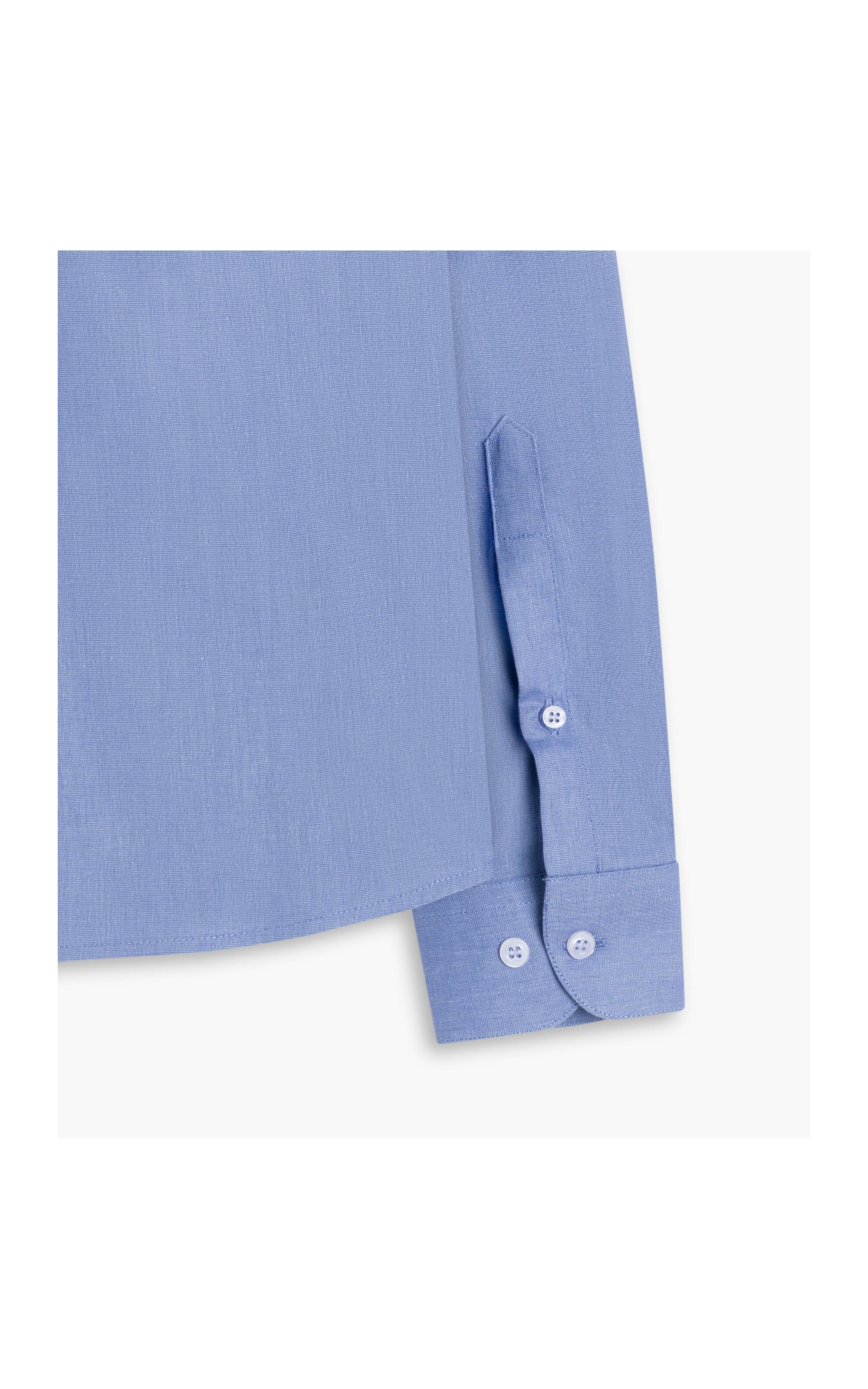 Camisa Fil a Fil Ml Azul Seco