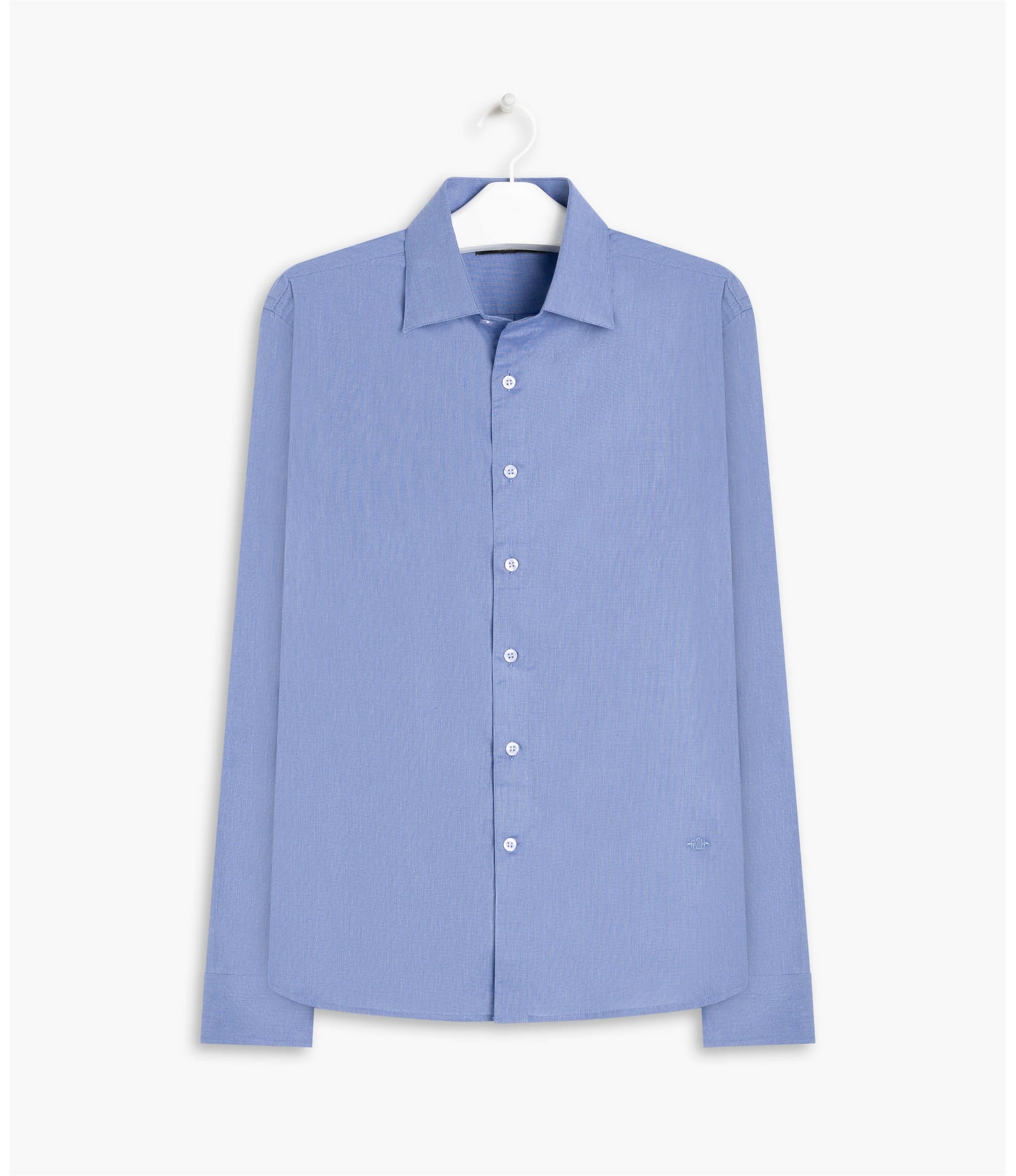 Camisa Fil a Fil Ml Azul Seco