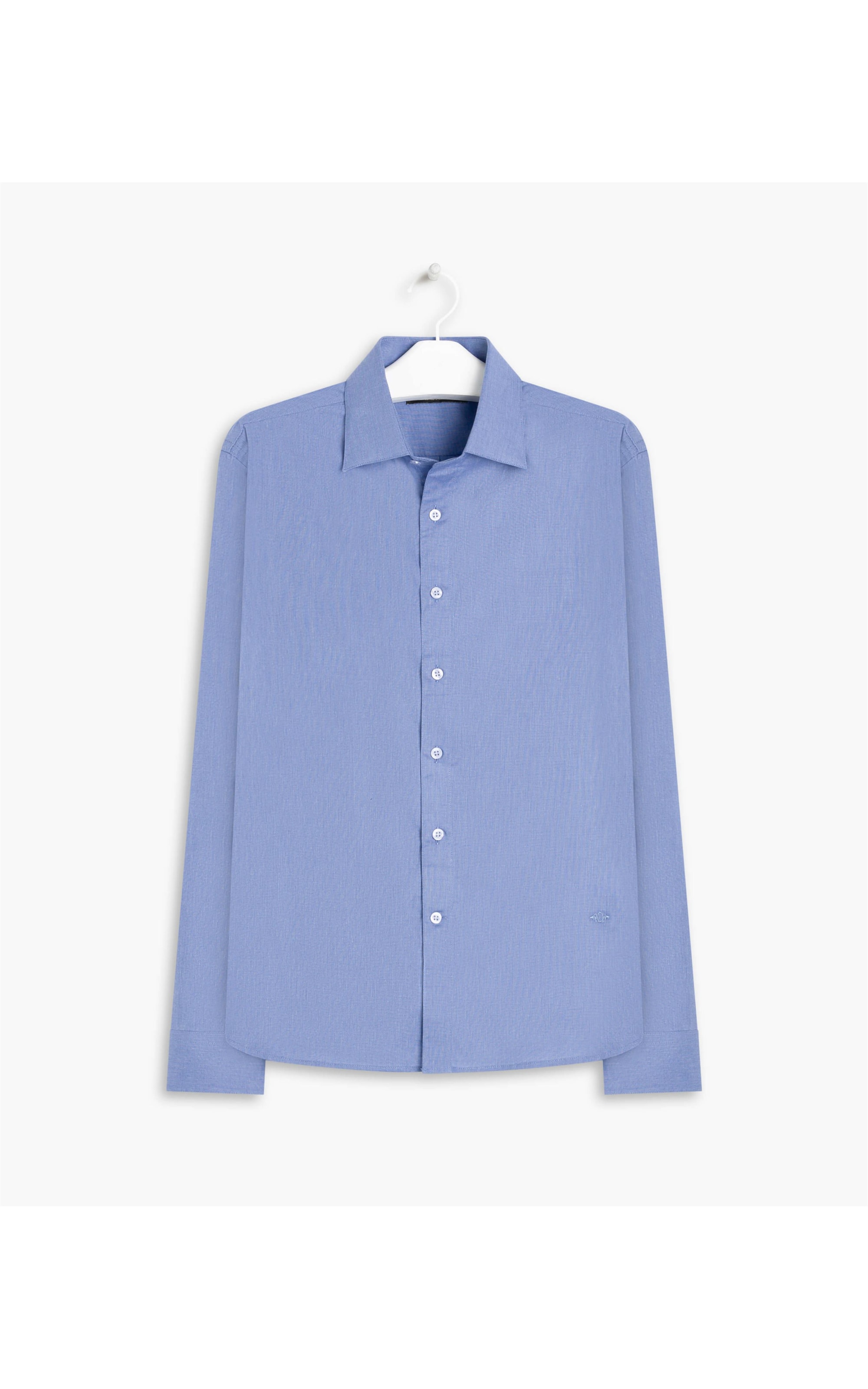 Camisa Fil a Fil Ml Azul Seco