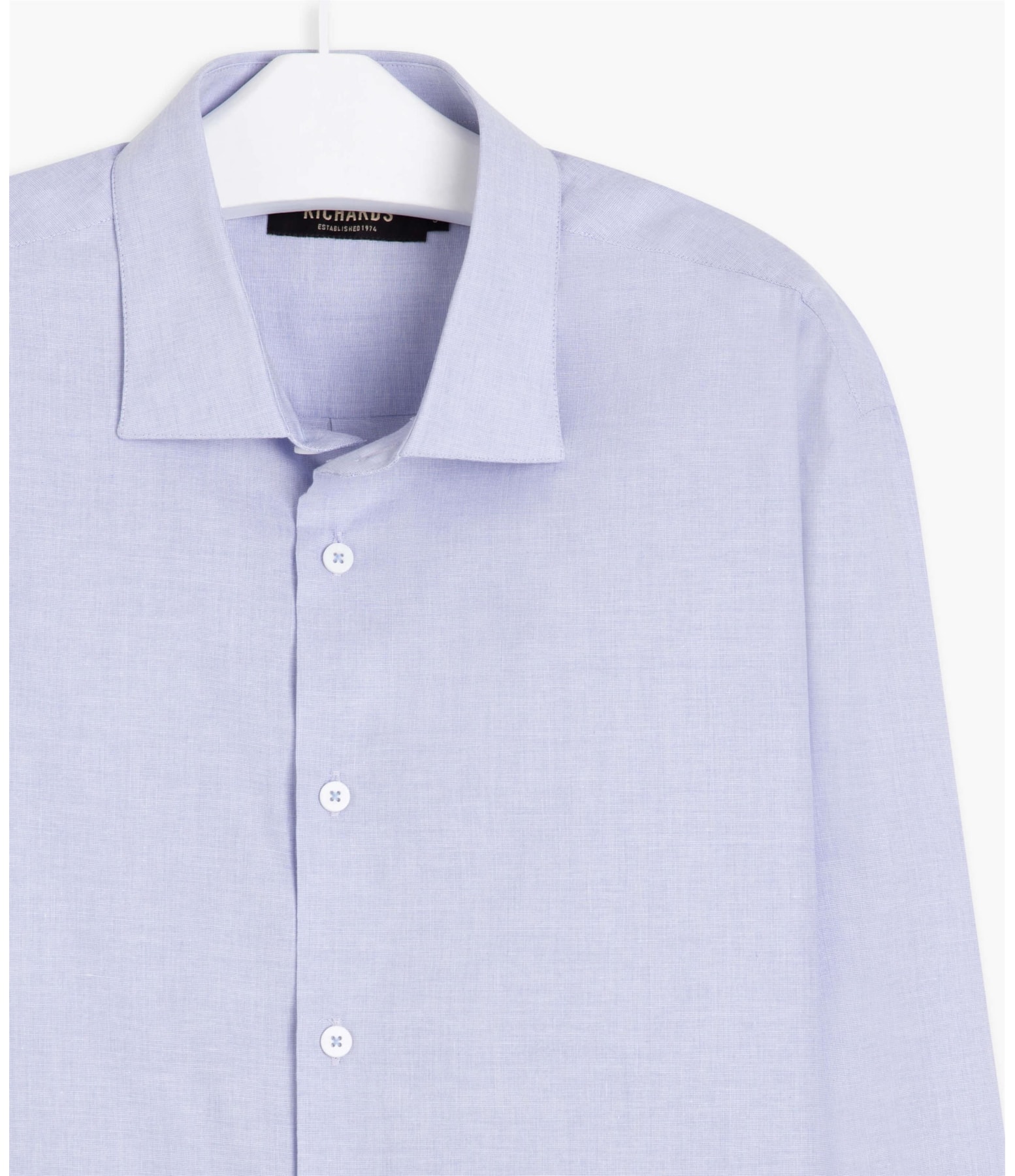 Camisa Fil a Fil Ml Cinza Claro