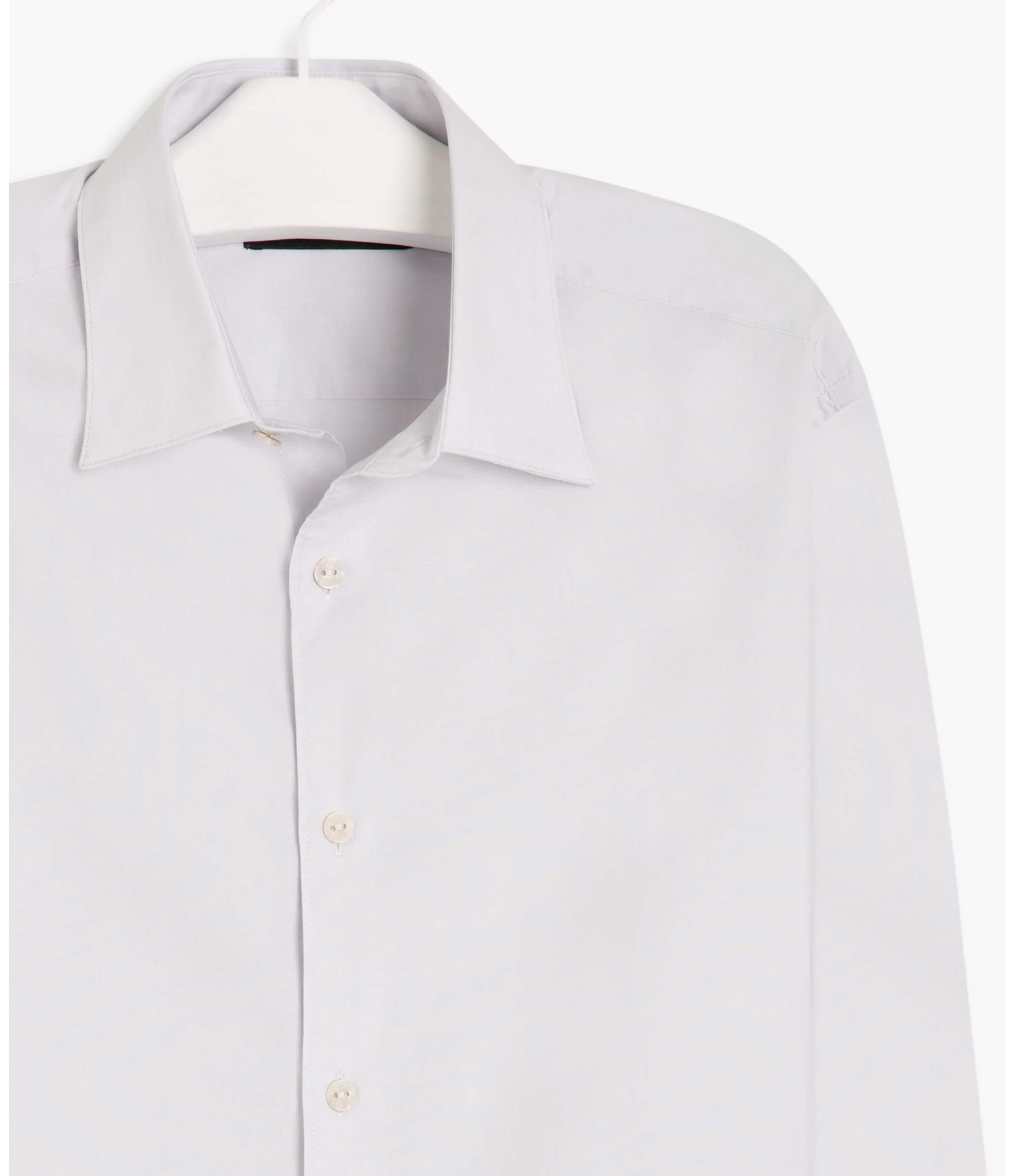 Camisa Fil a Fil Ml Cinza Claro
