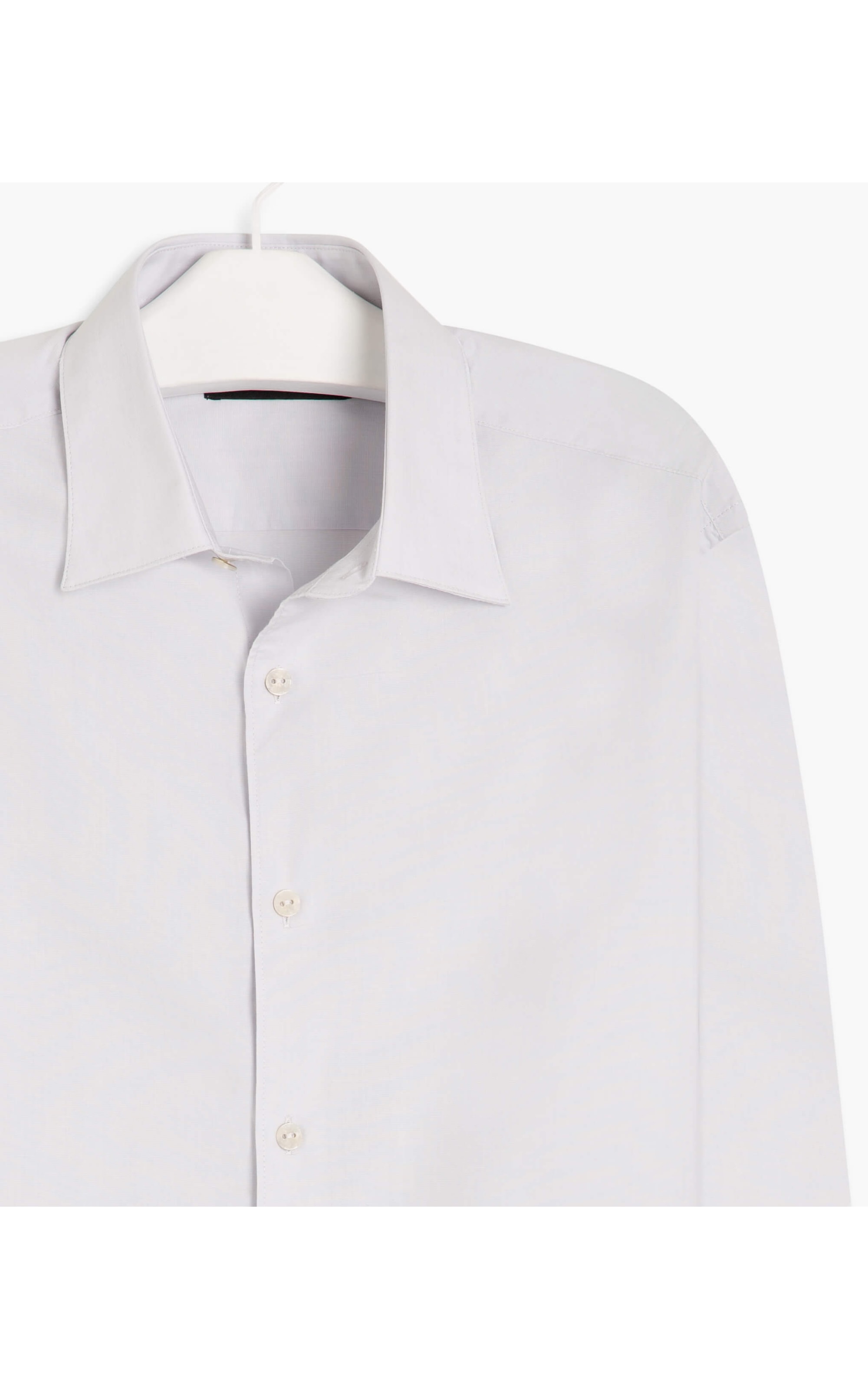 Camisa Fil a Fil Ml Cinza Claro