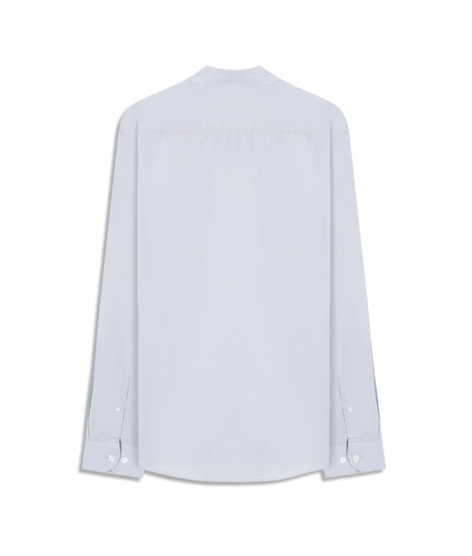 Camisa Fil a Fil Ml  Cinza Medio