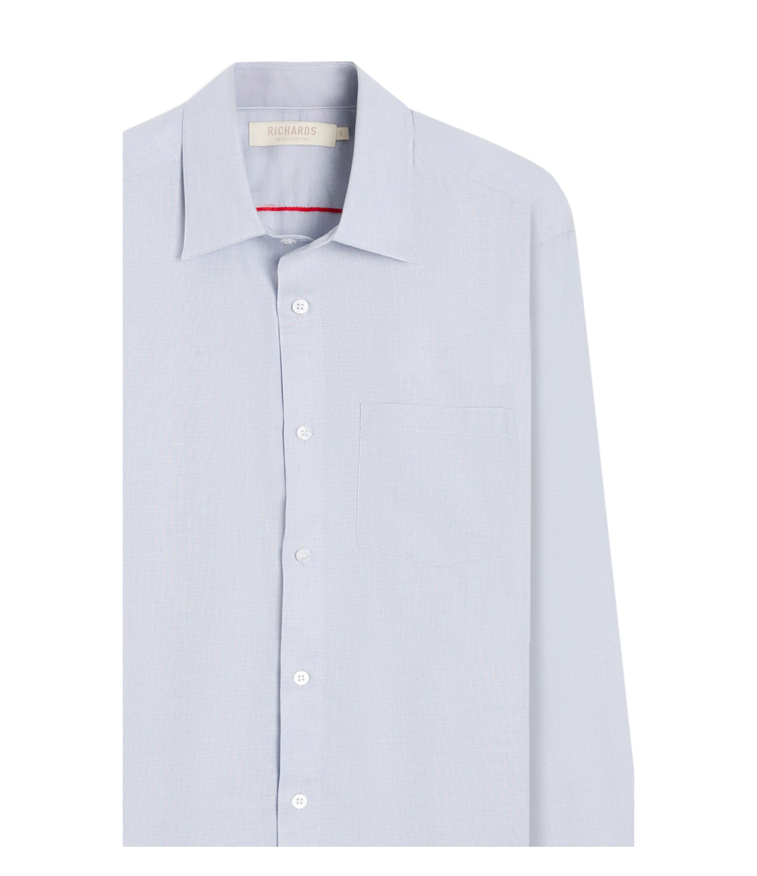 Camisa Fil a Fil Ml  Cinza Medio