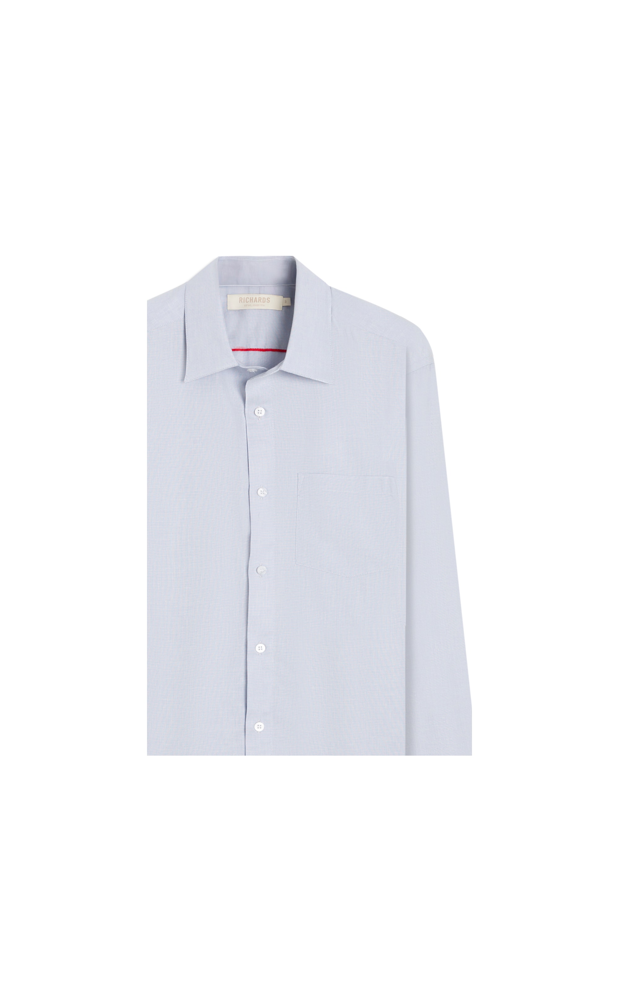 Camisa Fil a Fil Ml  Cinza Medio