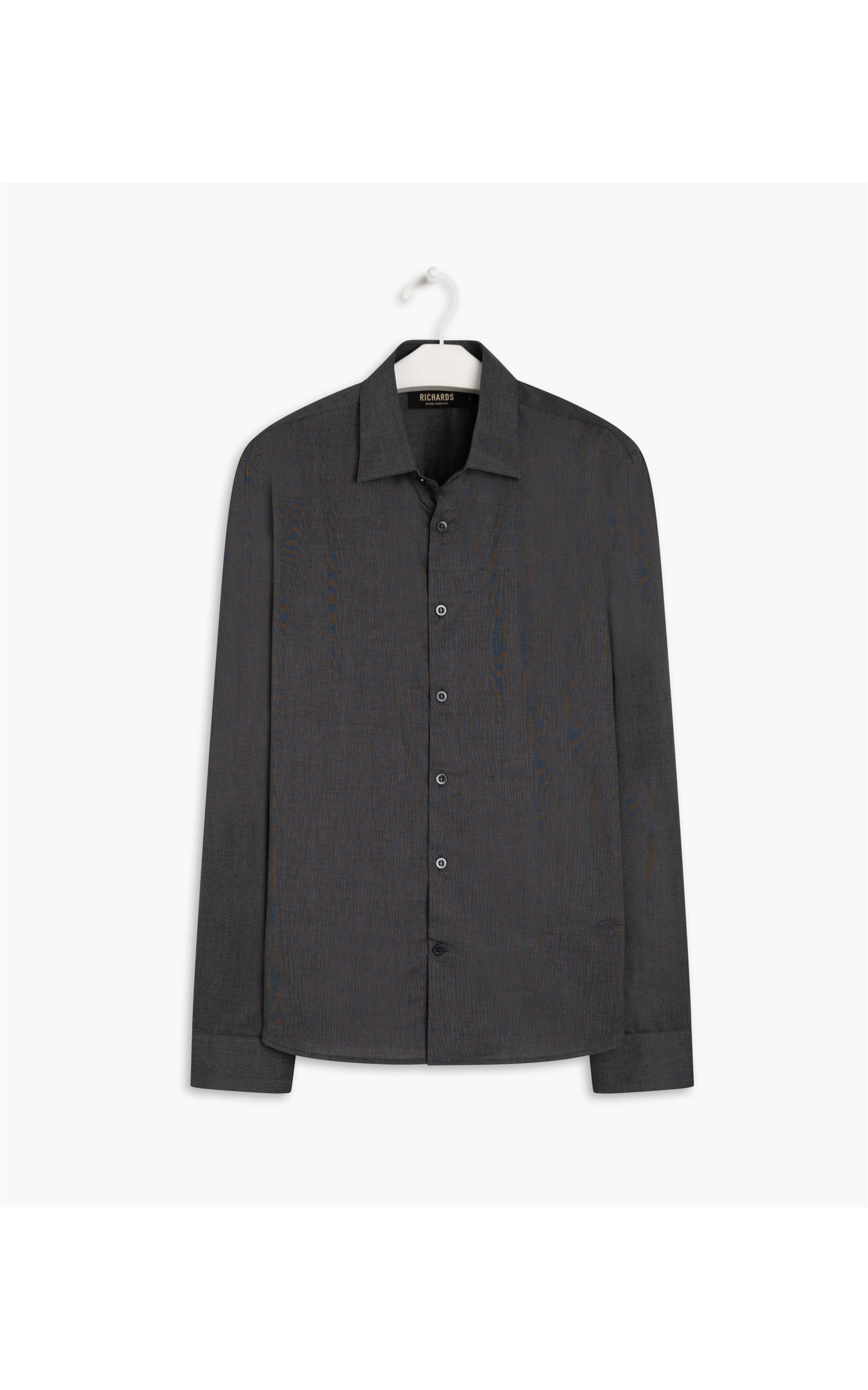Camisa Fil a Fil Ml Grafite
