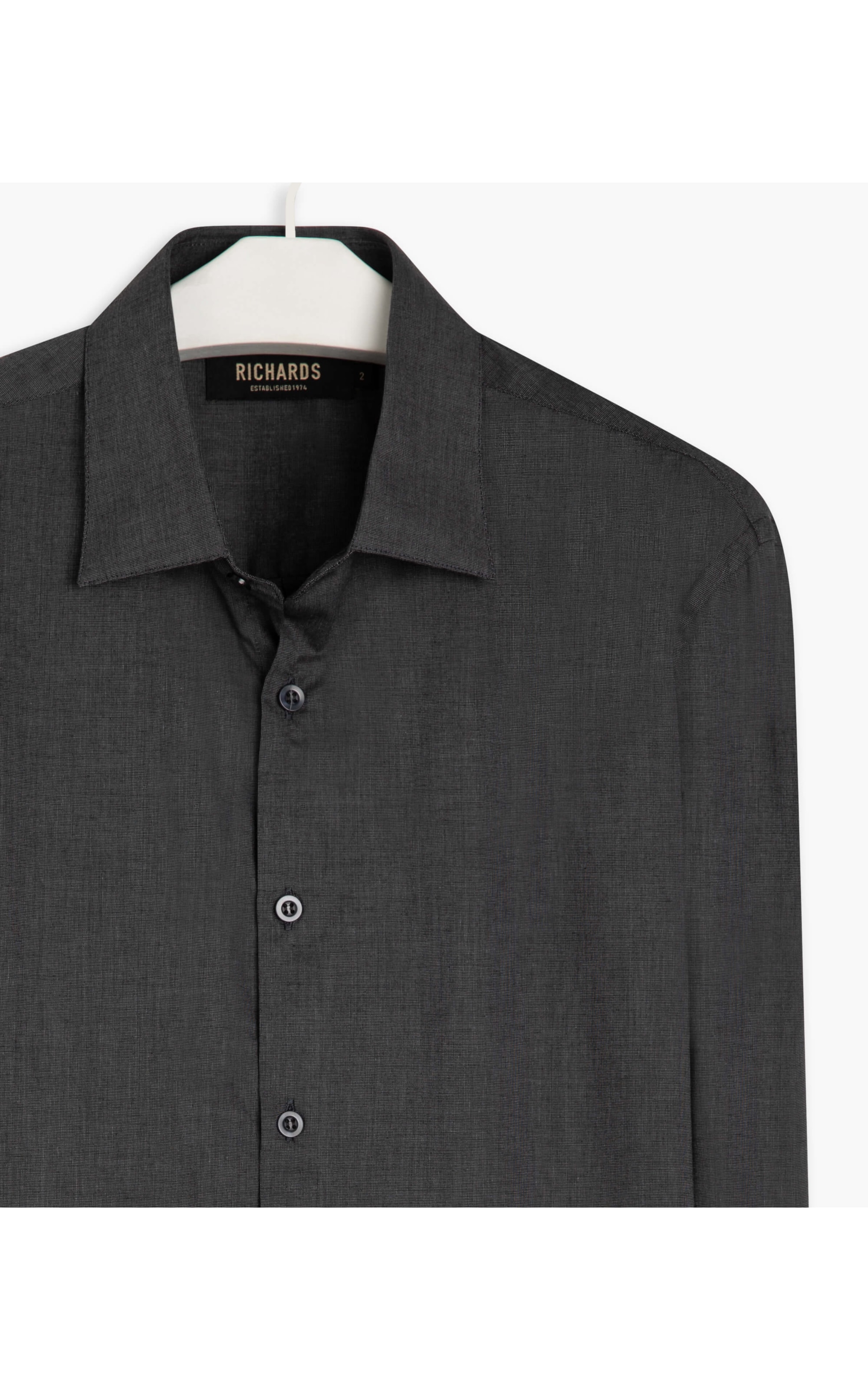 Camisa Fil a Fil Ml Grafite