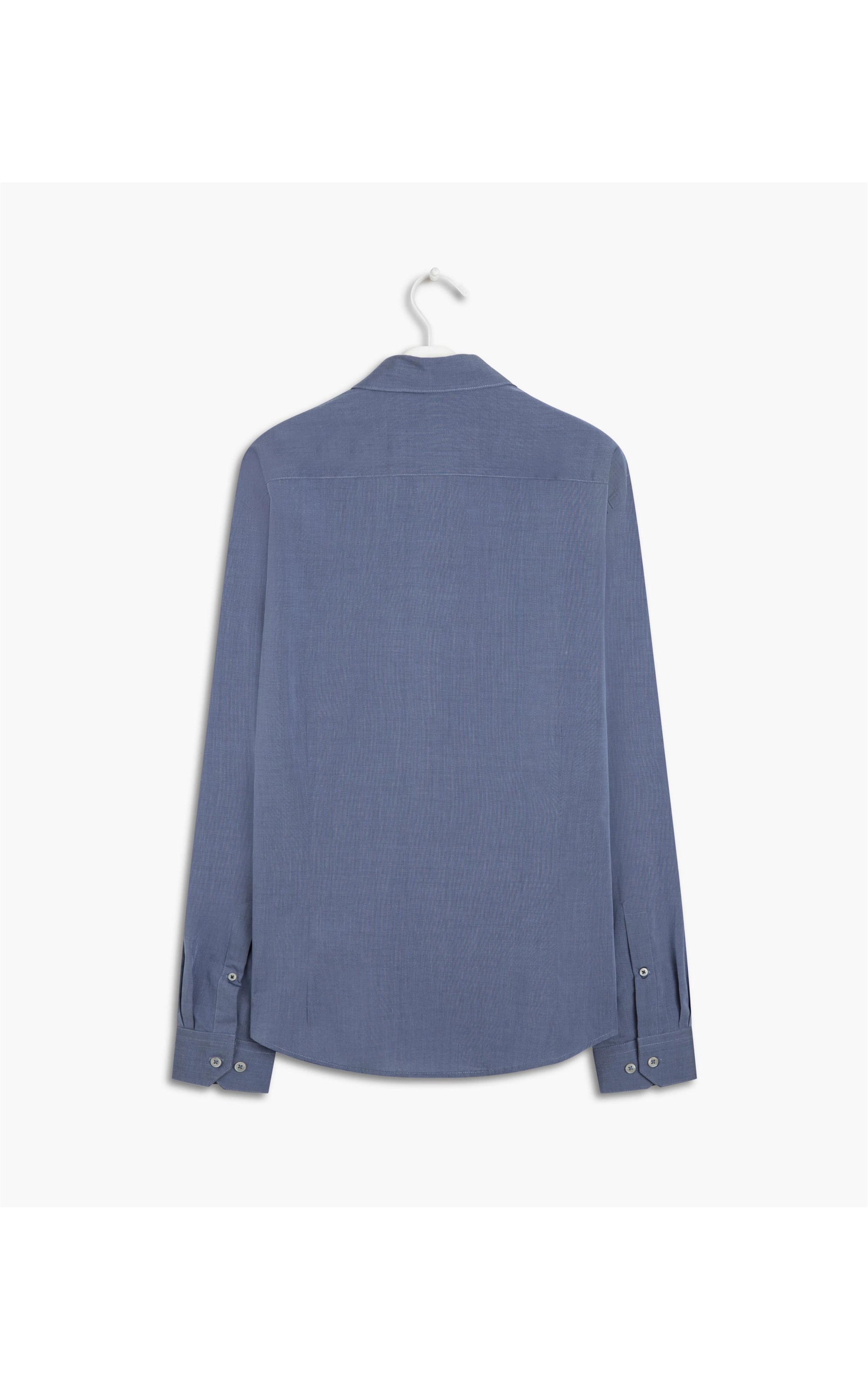 Camisa Fil a Fil Ml Marinho