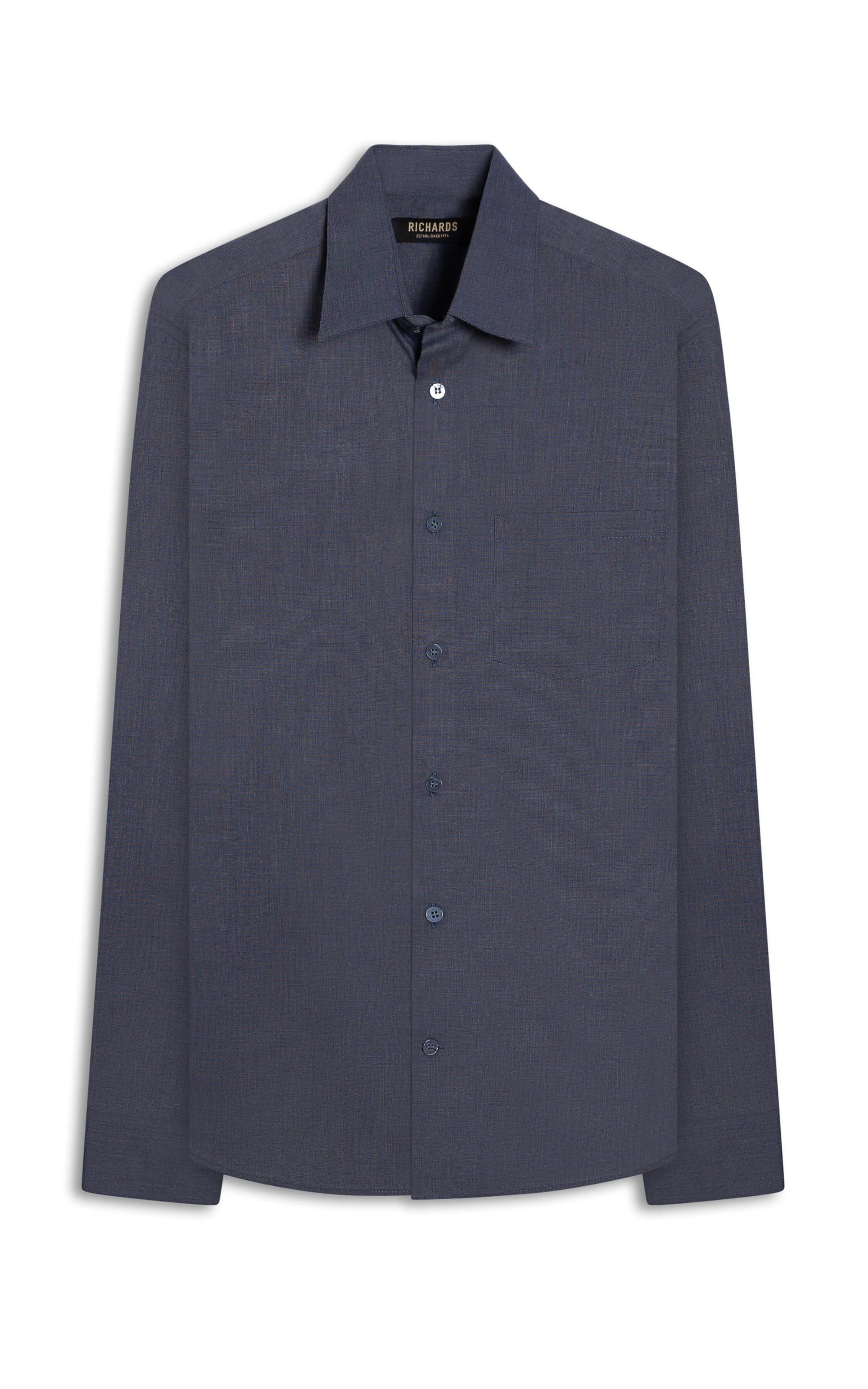 Camisa Fil a Fil Ml Preto