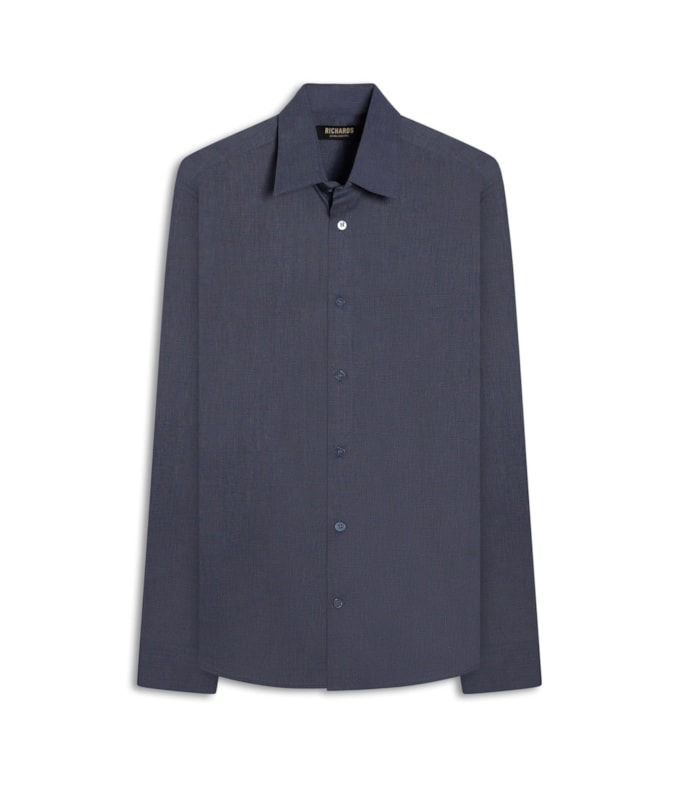Camisa Fil a Fil Ml Preto
