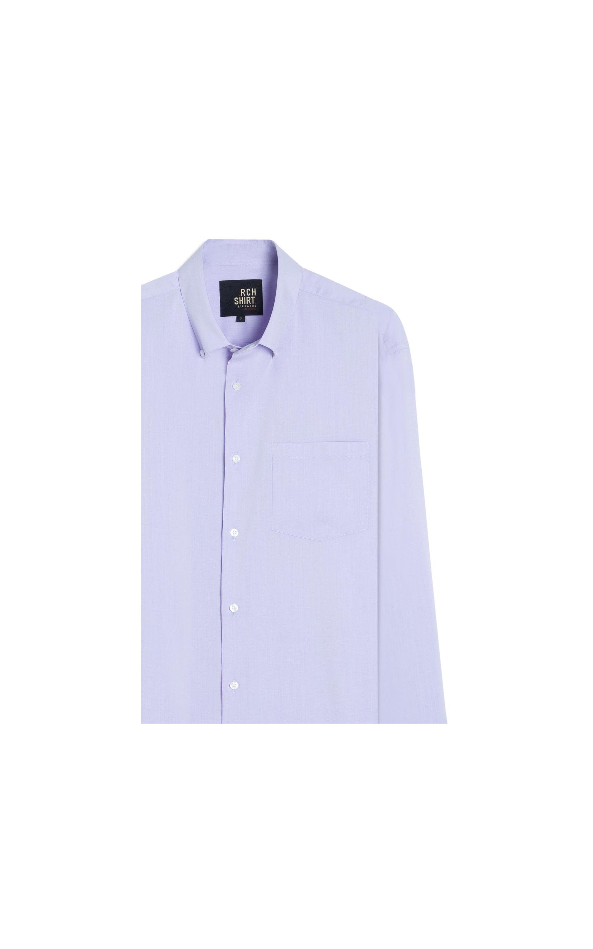 Camisa Fil a Fil Modal Button Down Ml Azul Pervante