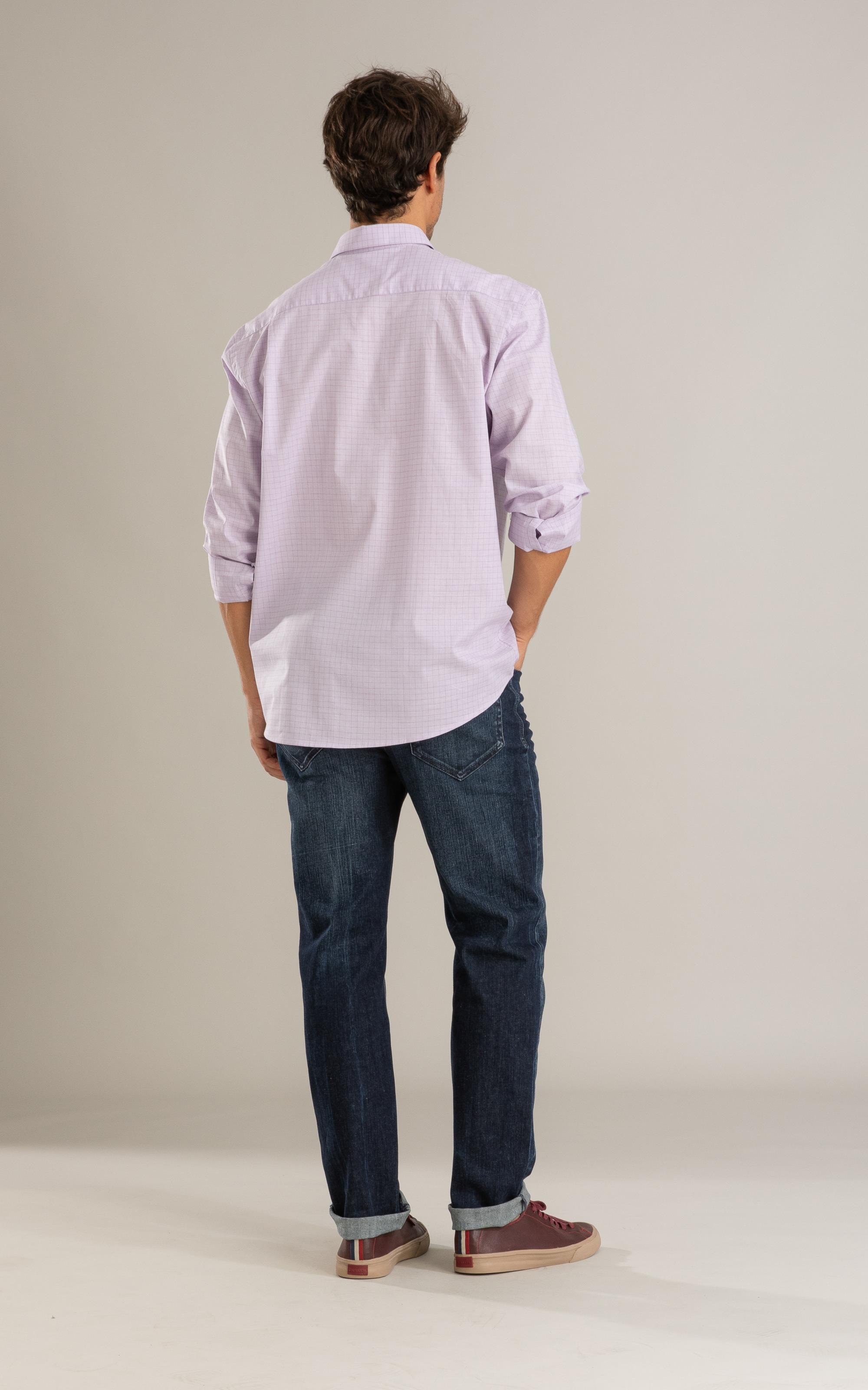 Camisa Fil a Fil Xadrez Pedro Ml Vermelho