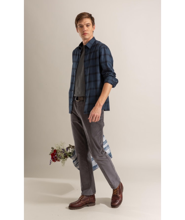 Camisa Flanela Alisson Ml Marinho