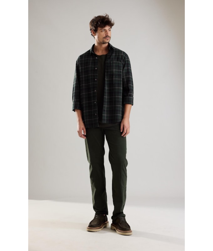 Camisa Flanela Anderson Ml Preto