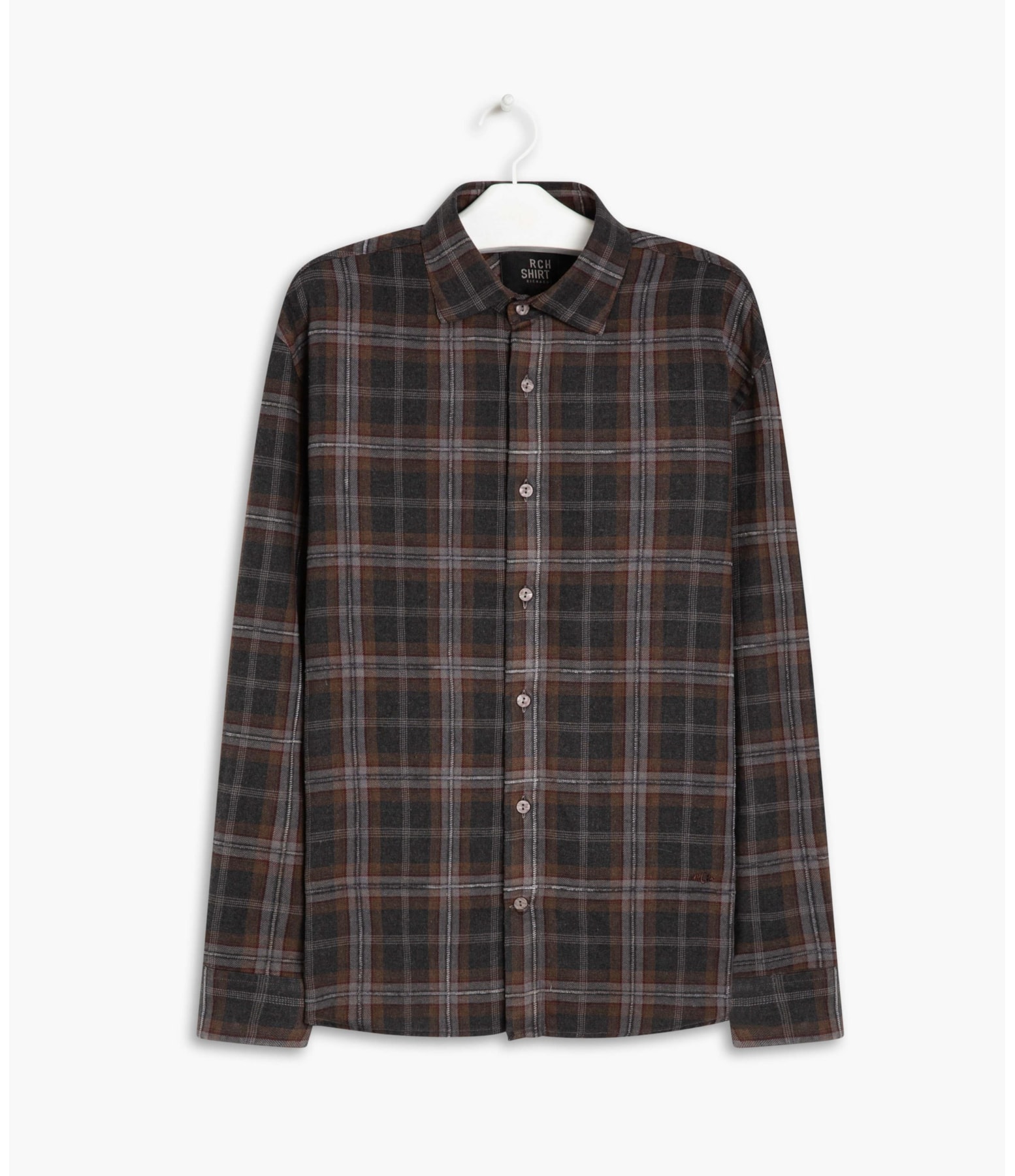Camisa Flanela Caique Ml Marrom