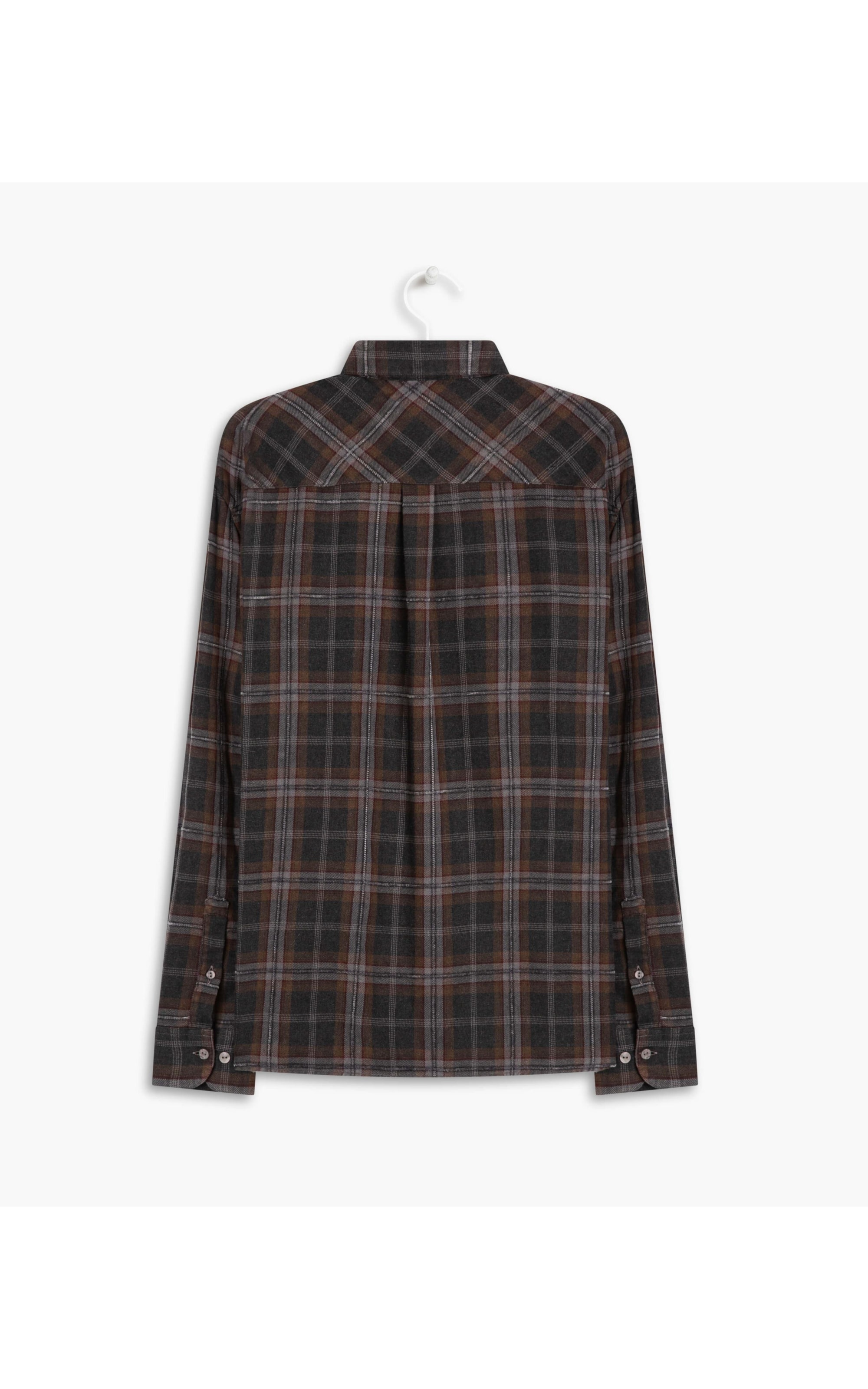 Camisa Flanela Caique Ml Marrom