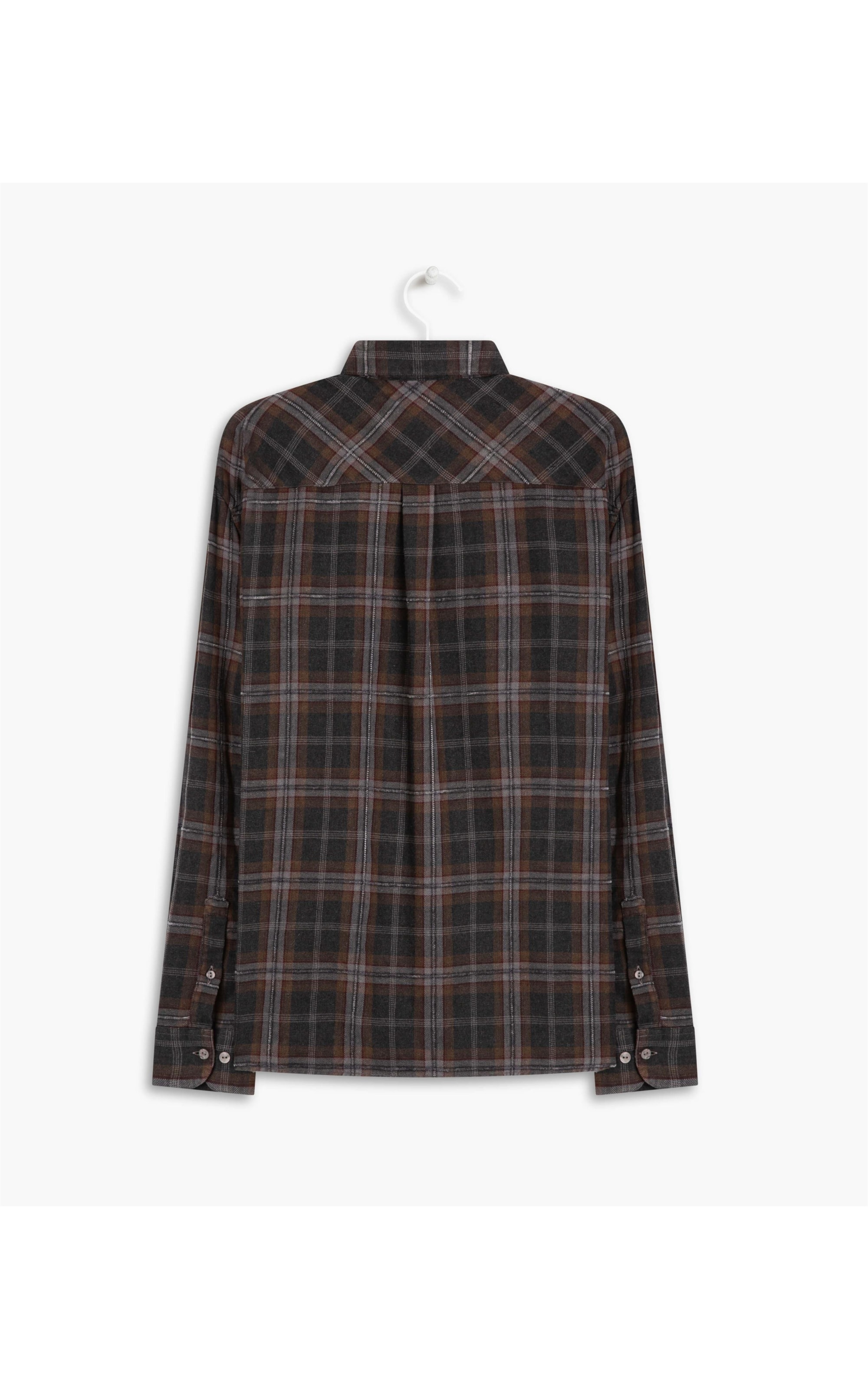 Camisa Flanela Caique Ml Marrom