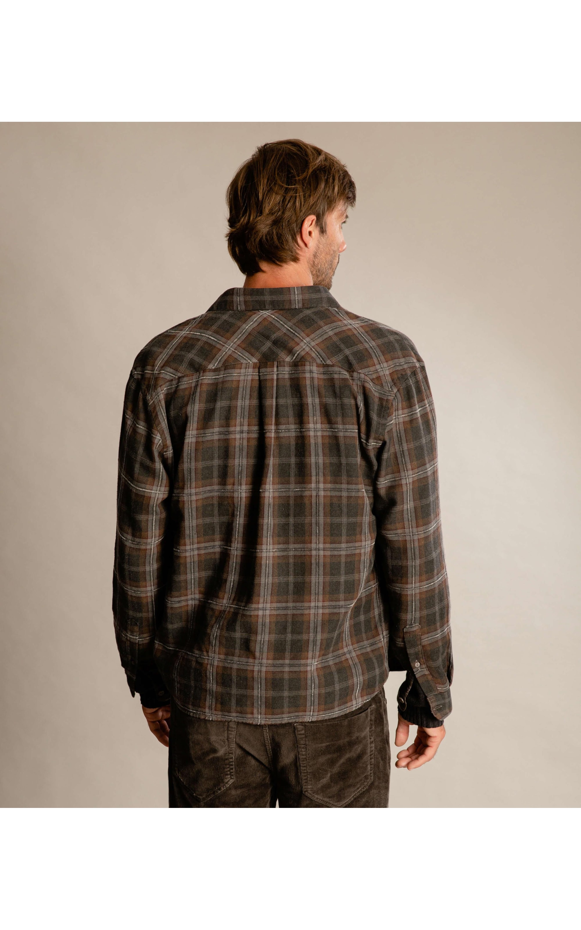 Camisa Flanela Caique Ml Marrom