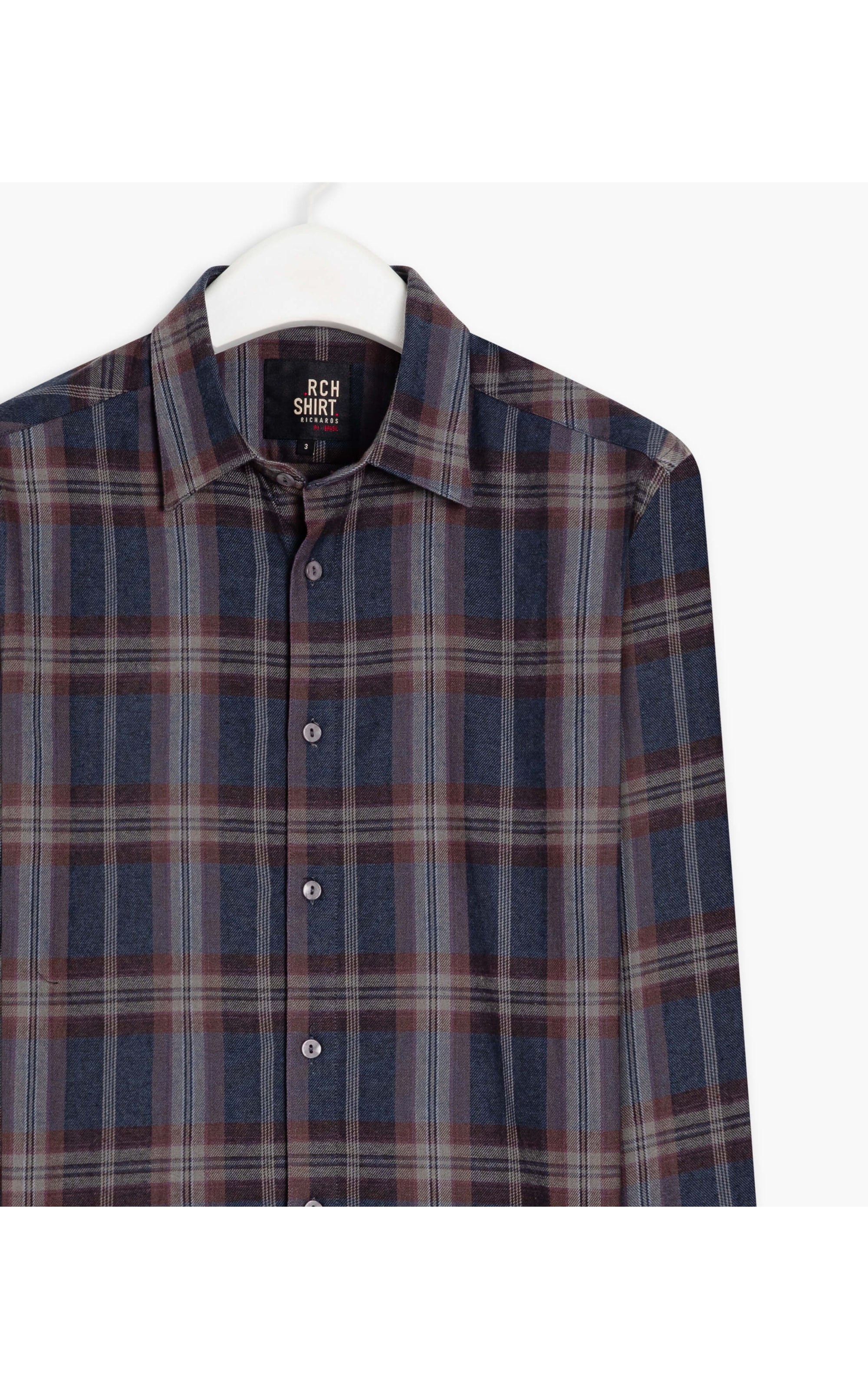 Camisa Flanela Caique Ml Marrom