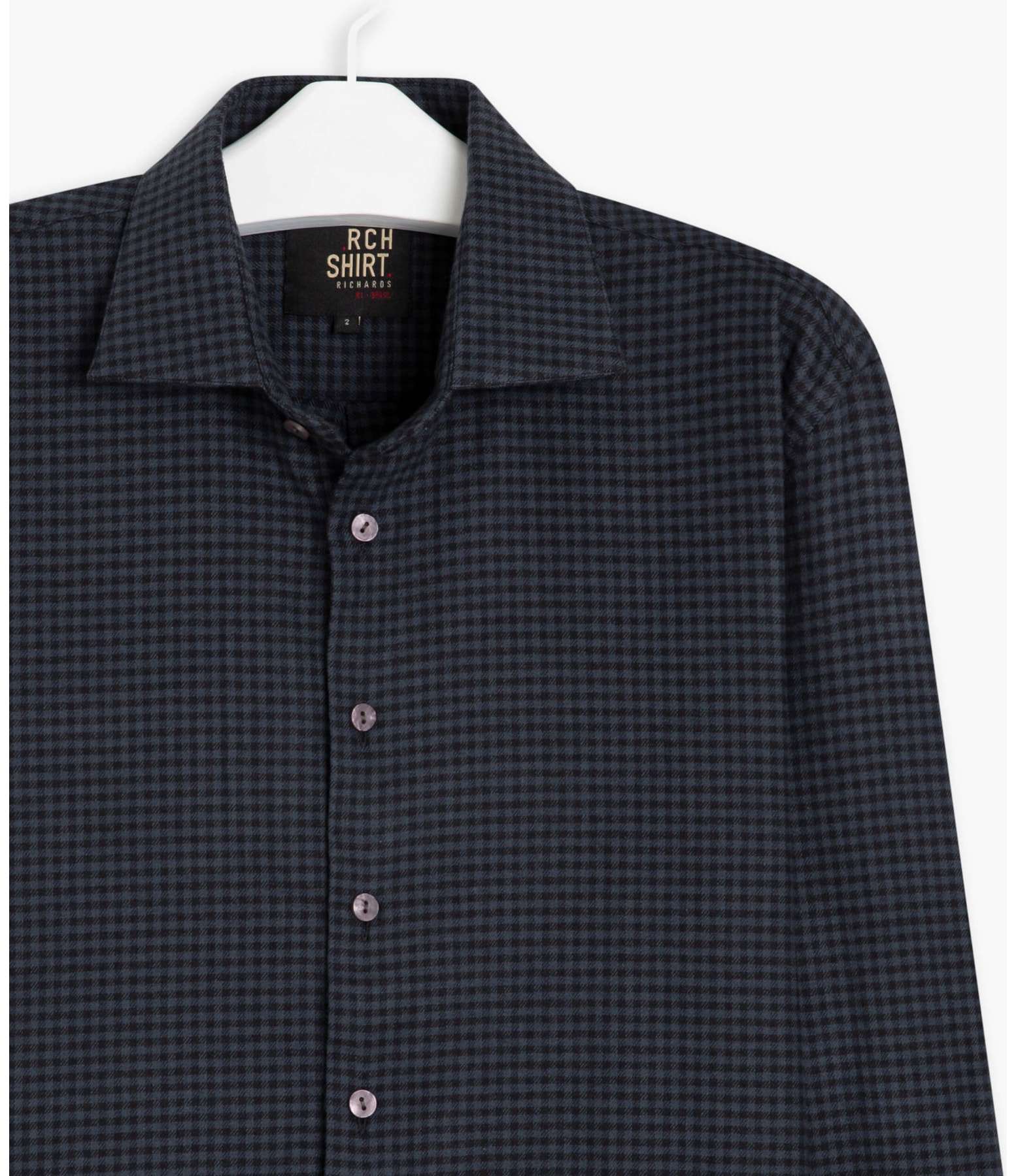 Camisa Flanela Emanuel Ml Azul Bic