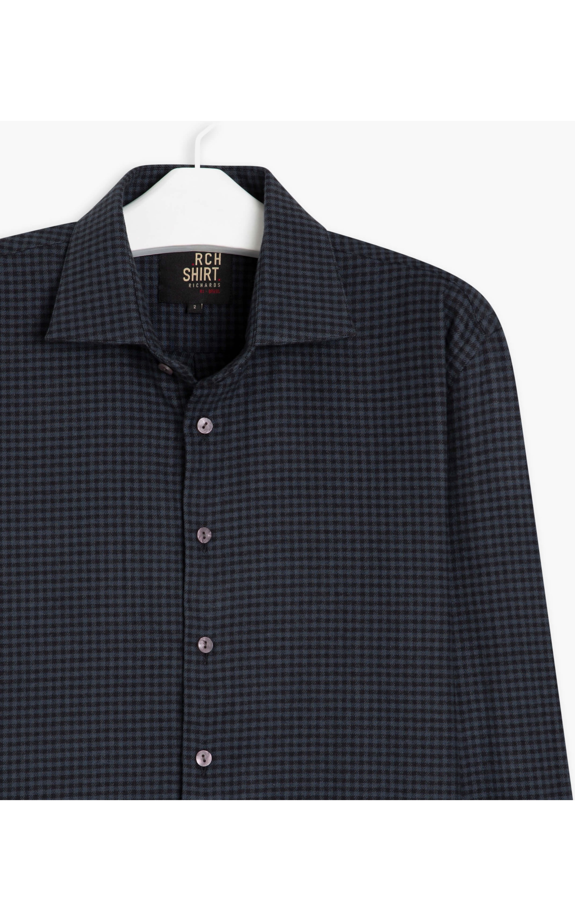 Camisa Flanela Emanuel Ml Azul Bic