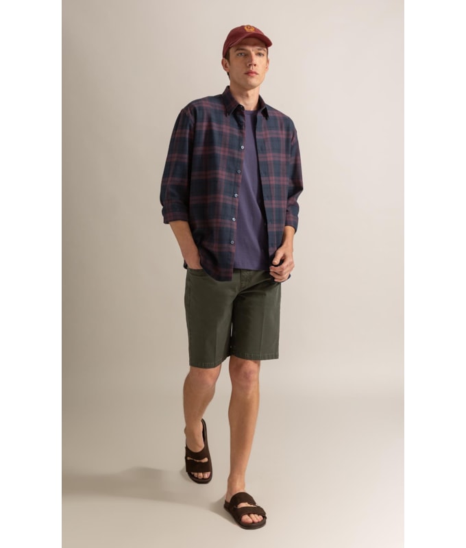 Camisa Flanela Felix Ml Bordeaux