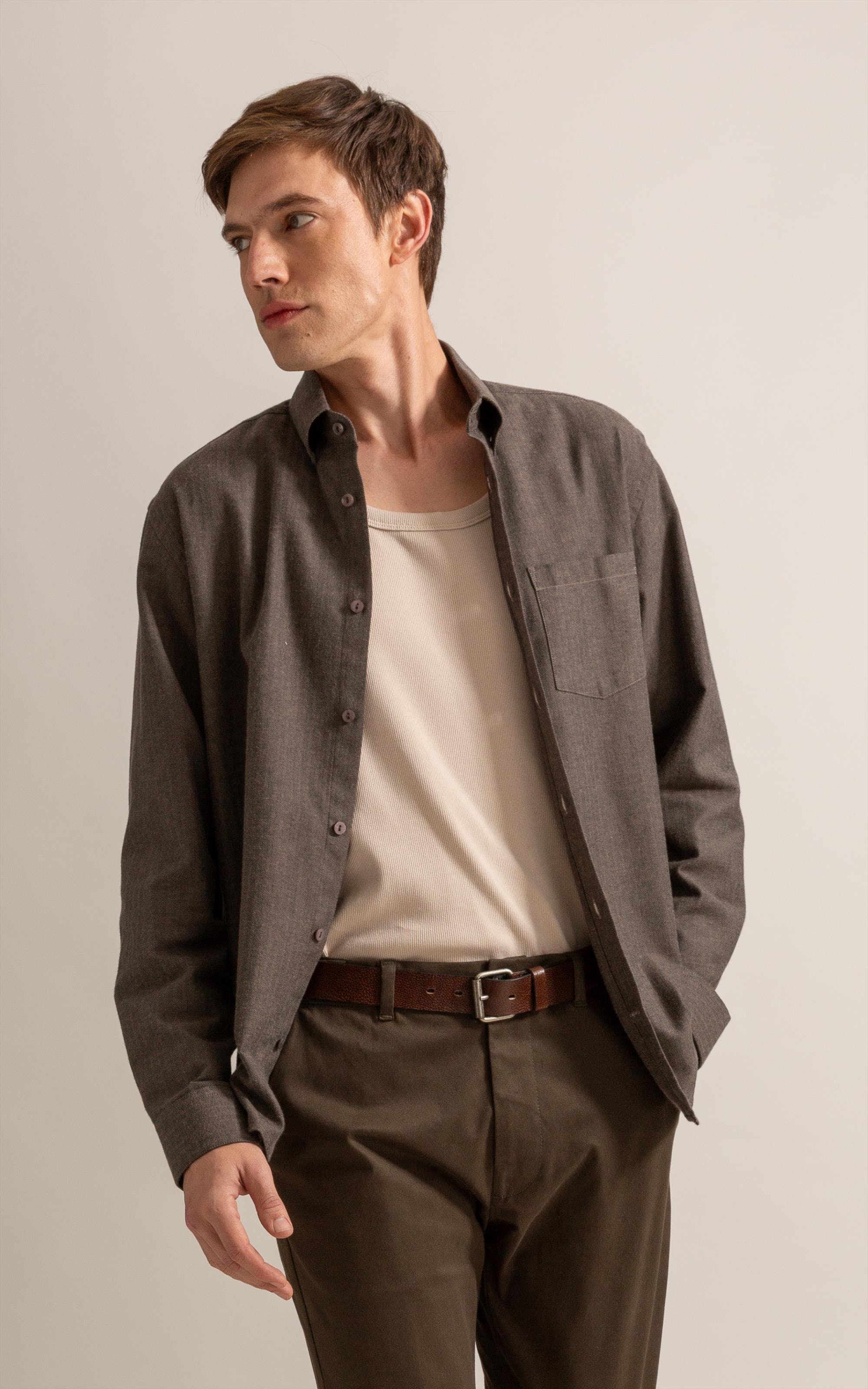 Camisa Flanela Gael Ml Tabaco