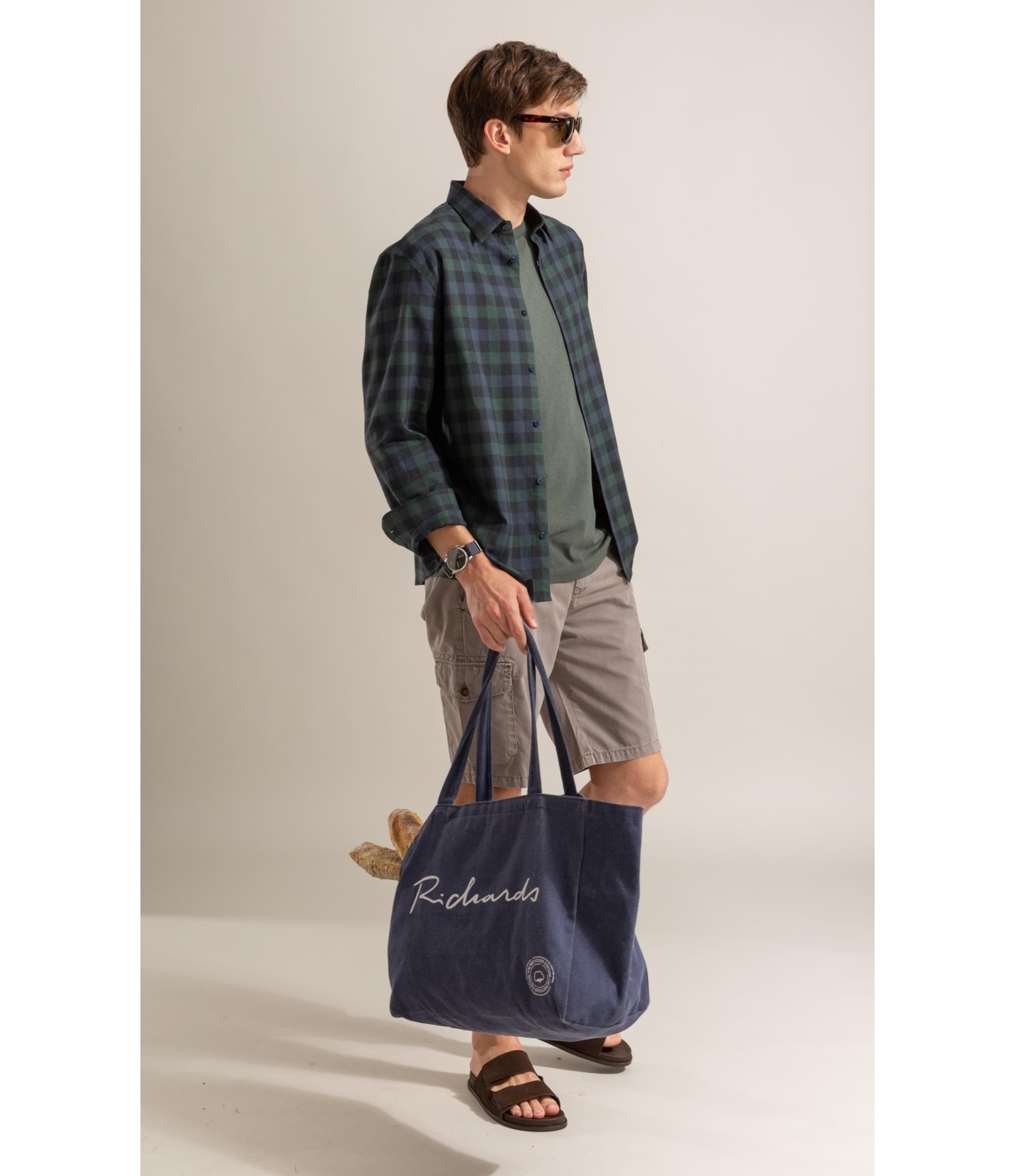 Camisa Flanela  Gérson Ml Verde Escuro