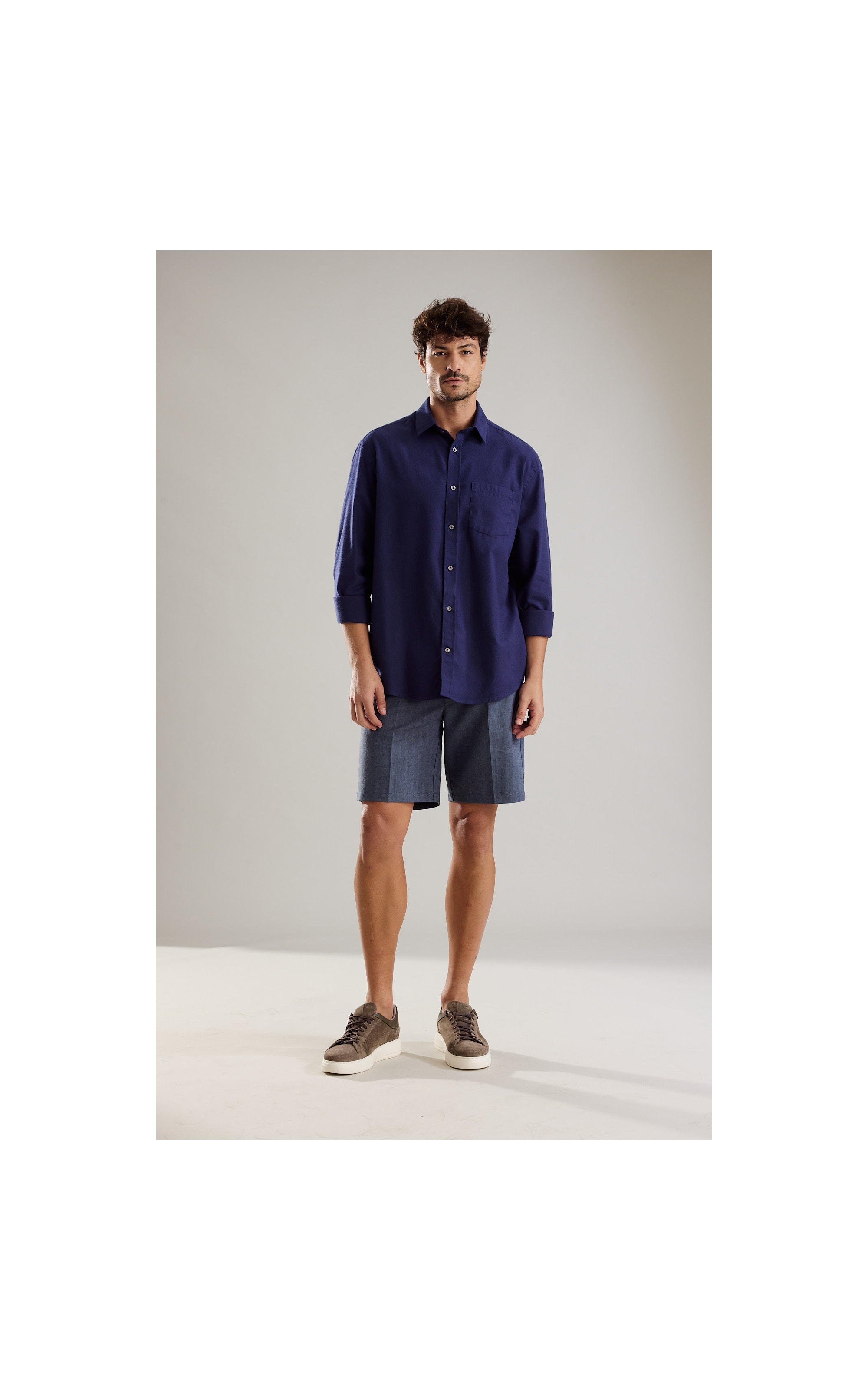 Camisa Flanela Jonas Ml Dark Navy