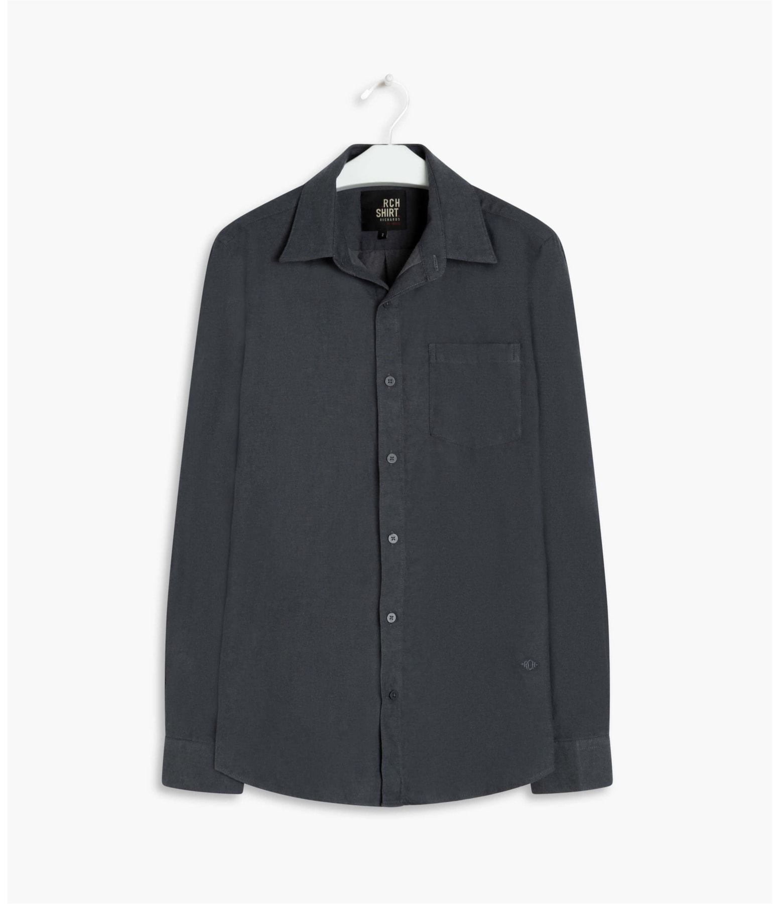 Camisa Flanela Lisa Ml Chumbo Mescla