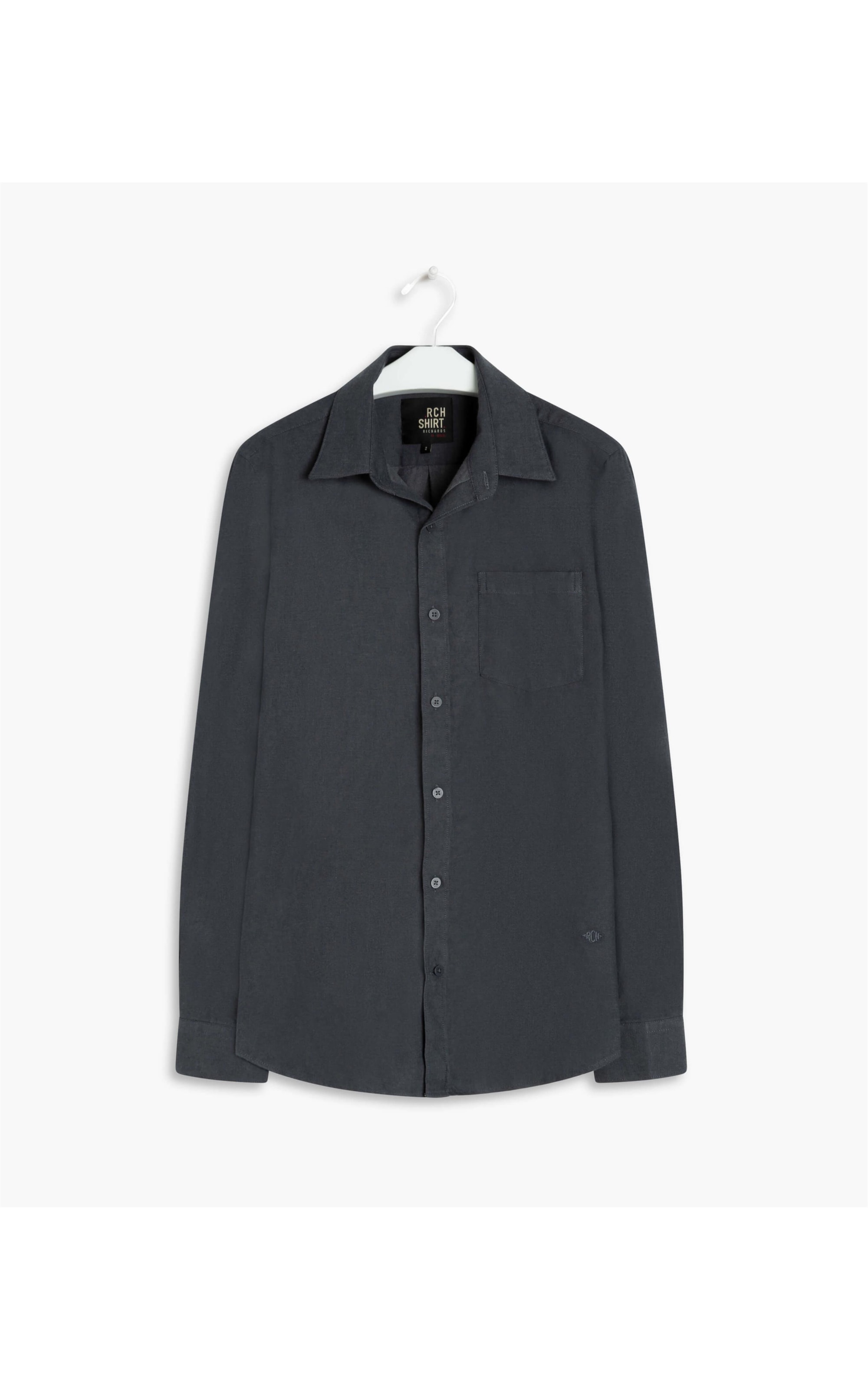 Camisa Flanela Lisa Ml Chumbo Mescla