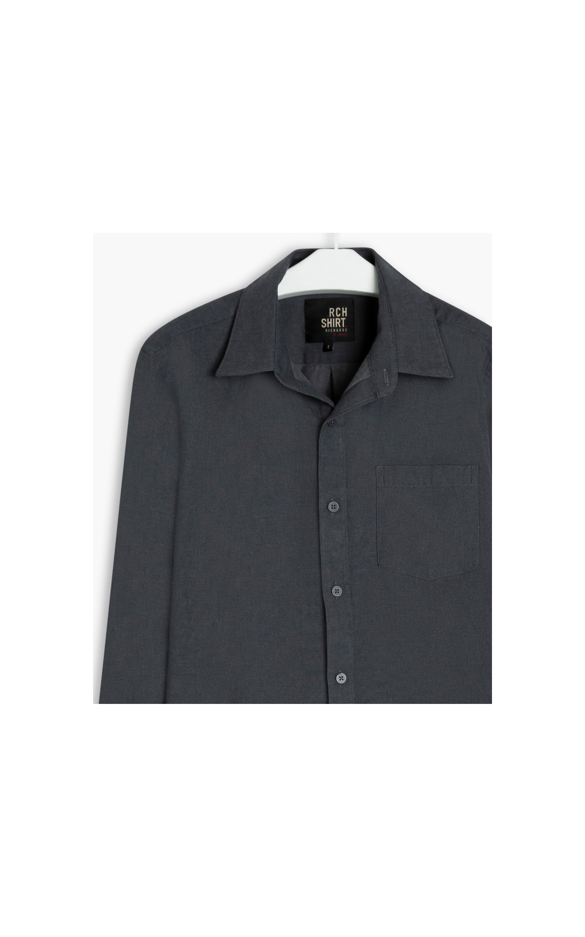 Camisa Flanela Lisa Ml Chumbo Mescla